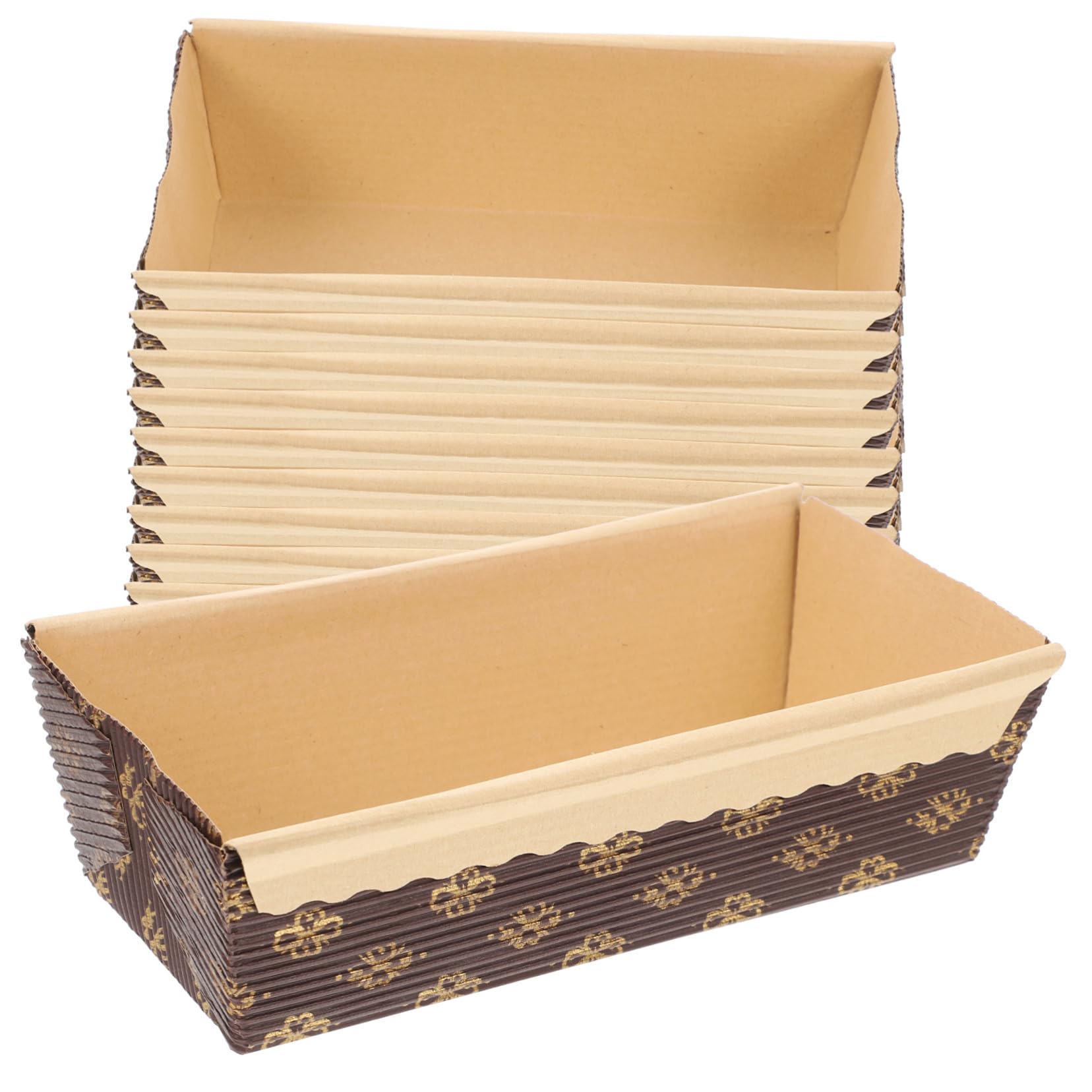 Barquettes pâtissières POPETPOP moules à cake papier rigides pour cuisson homogène