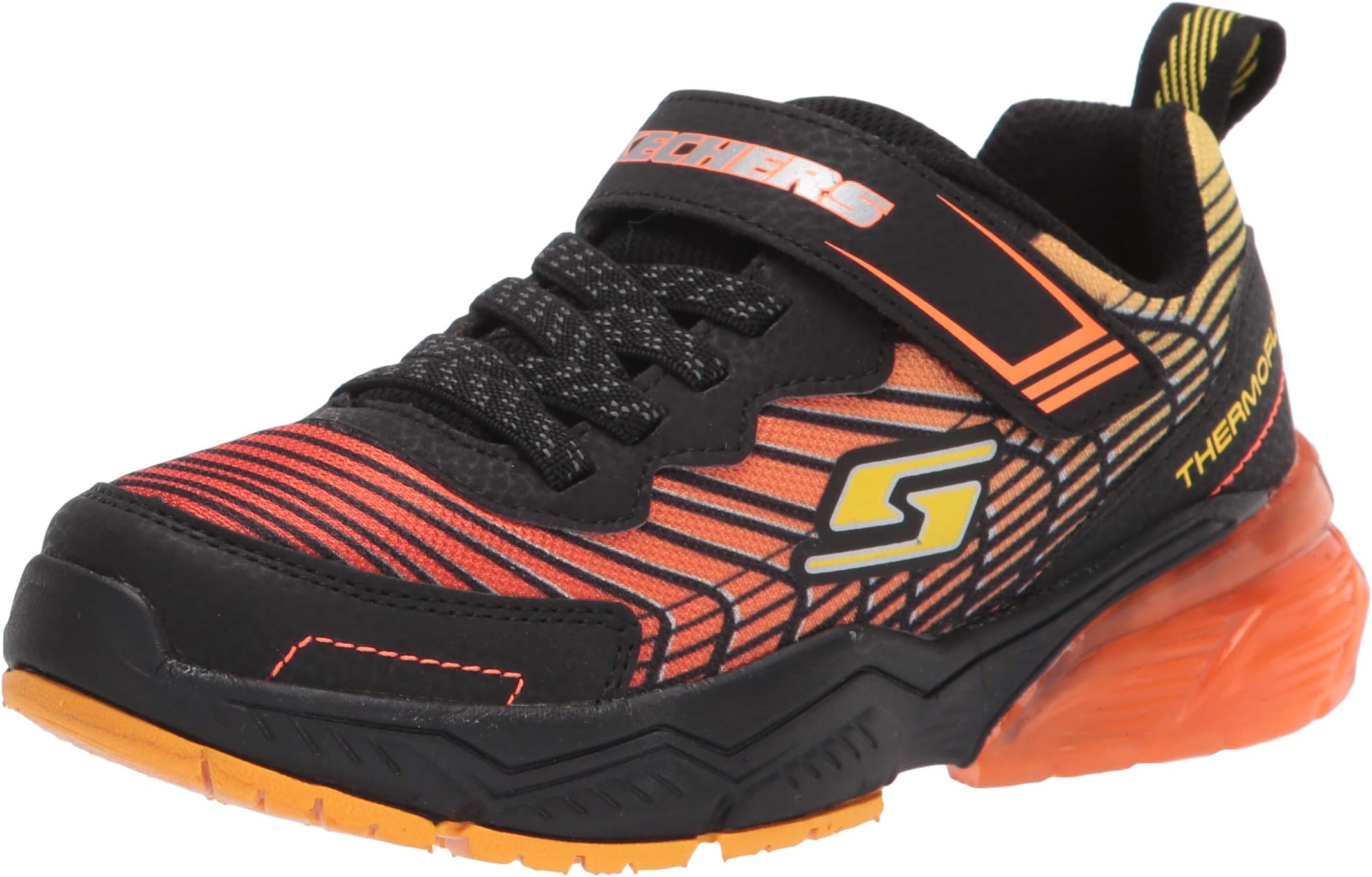 SkechersKids Boy's Thermoflux 2.0 - Magnoid Sneaker, Orange/Yellow, 13.5 Little Kid