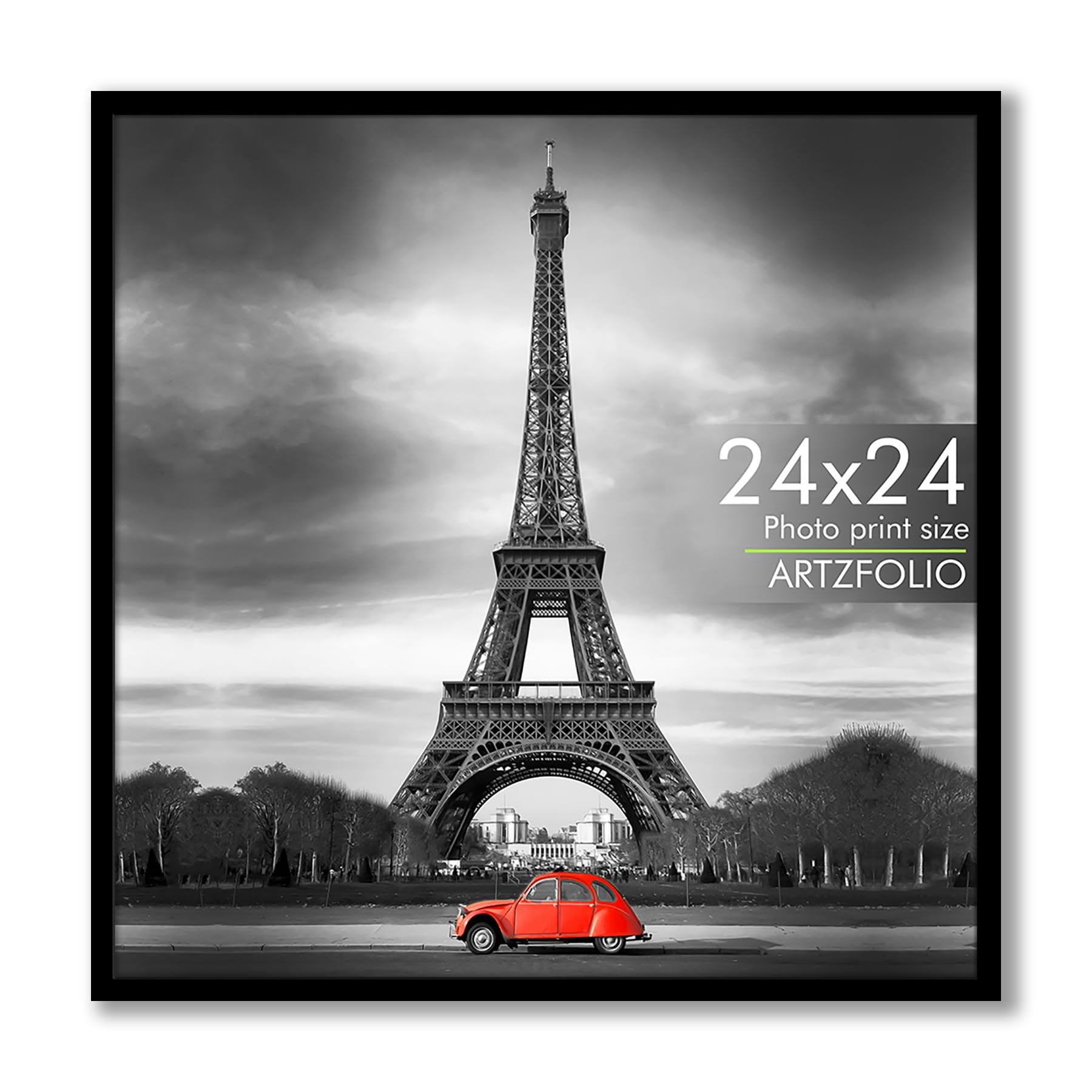 ArtzFolio Wall Photo Frame D581 | Extra Large Size Wall Photo Frames | Big Oversize Picture Frames Bedroom, Home & Office | Black | 24x24 inch (61x61 cms)