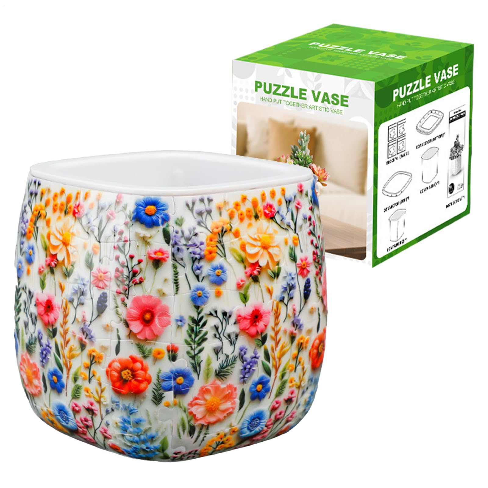 Pot de fleurs puzzle pour briser la monotonie vase d'intérieur modulable et ludique
