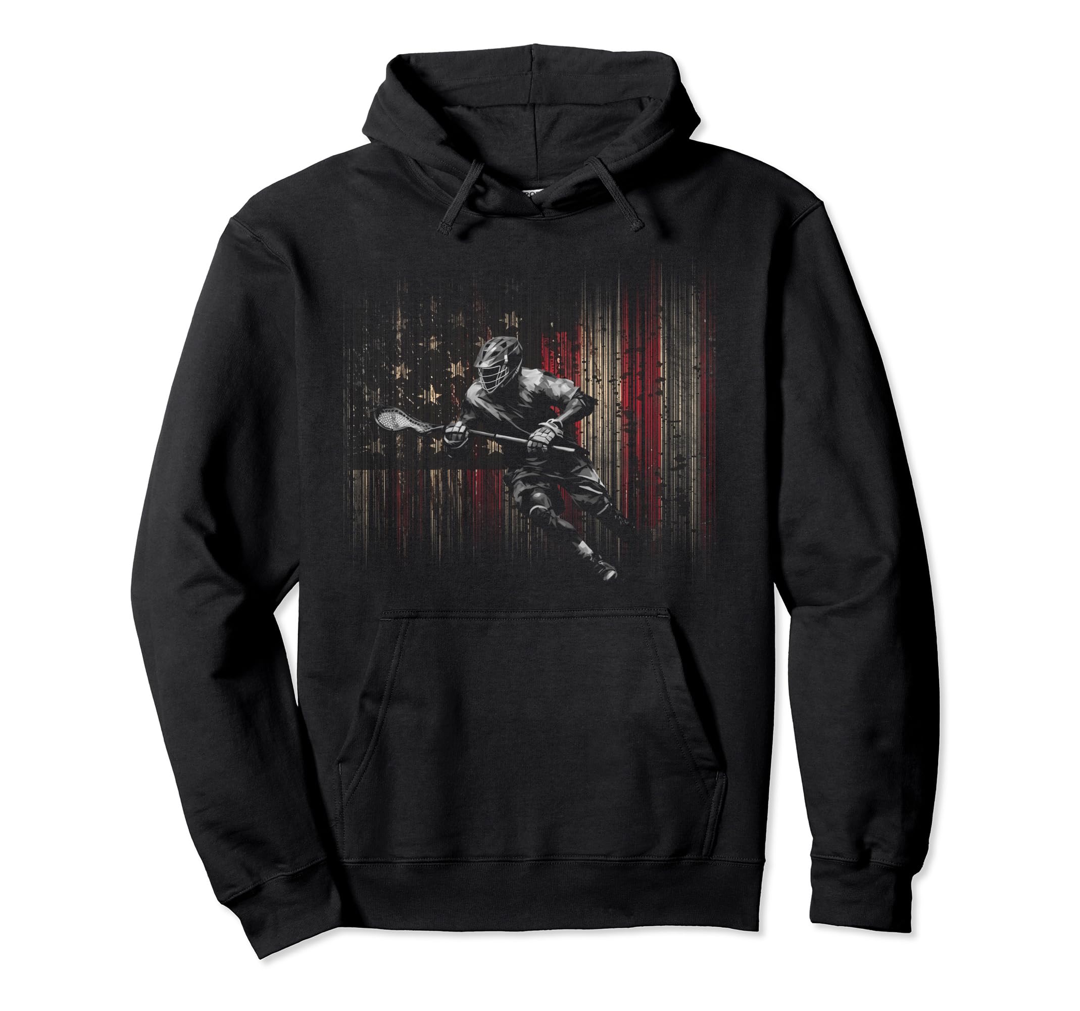 BASBOAmerican Flag Lacrosse Apparel - Lacrosse Pullover Hoodie