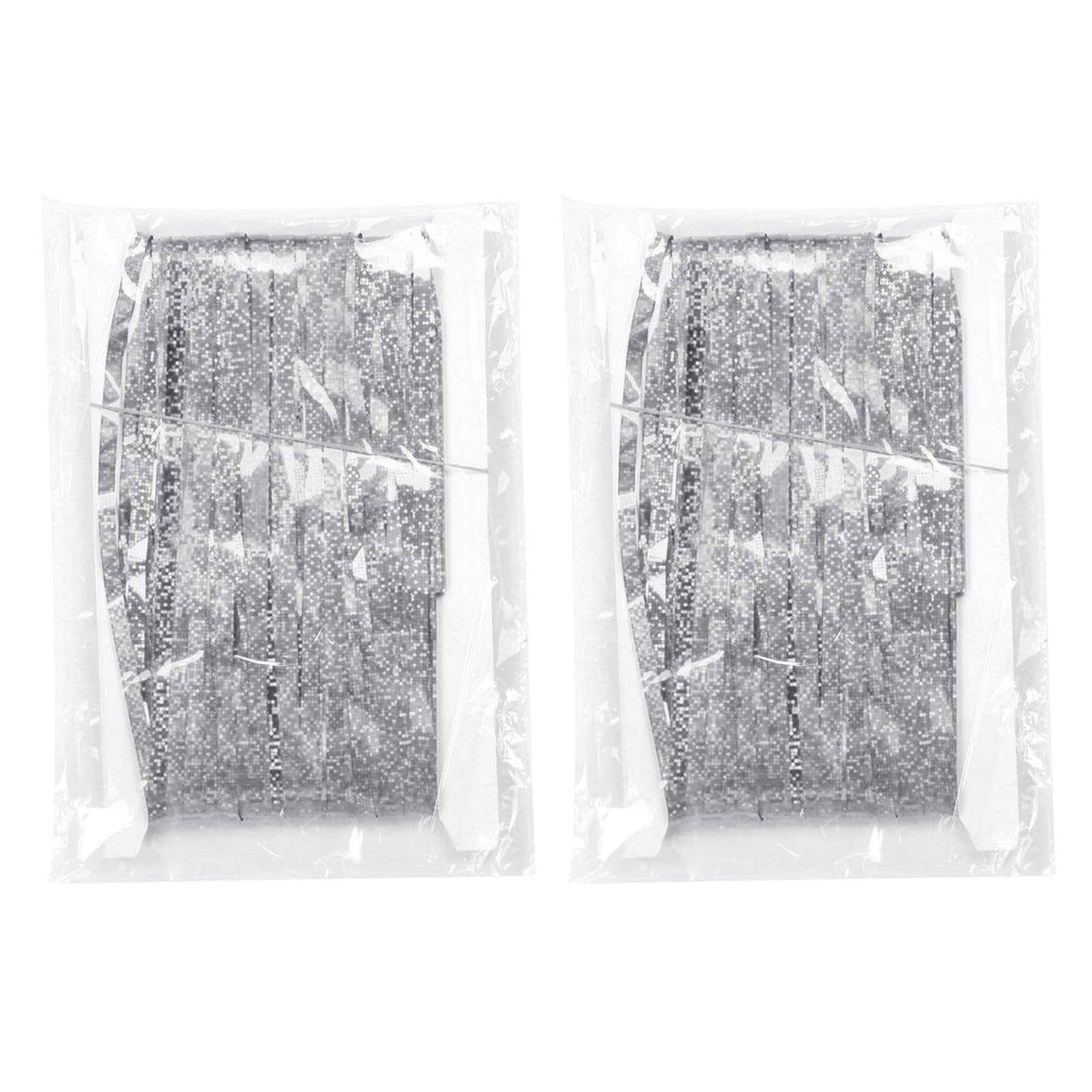 Hsioluted Of 2 Sturdy Tinsel Curtains Sparkling Rain Curtain Glittering Foil Tassels Curtain Enhances Party Atmospheres Event Planner Supplies