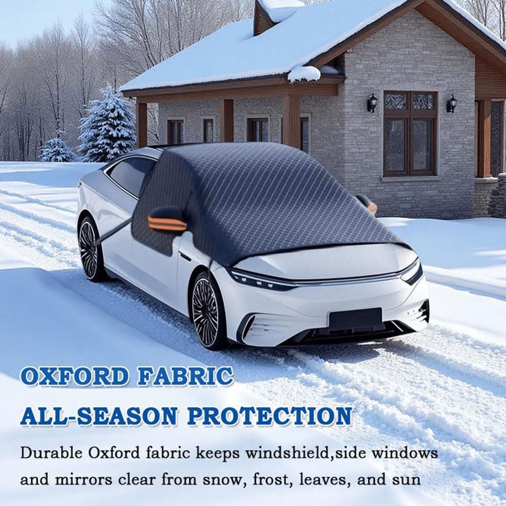 Car Windshield Snow Cover for Dodge RAM 1500 2000-2019 2020 2021 2022 2023 2024 2025 2026, Windshield Cover for Ice and Snow Winter Waterproof Sun Shade Car Accessories,A