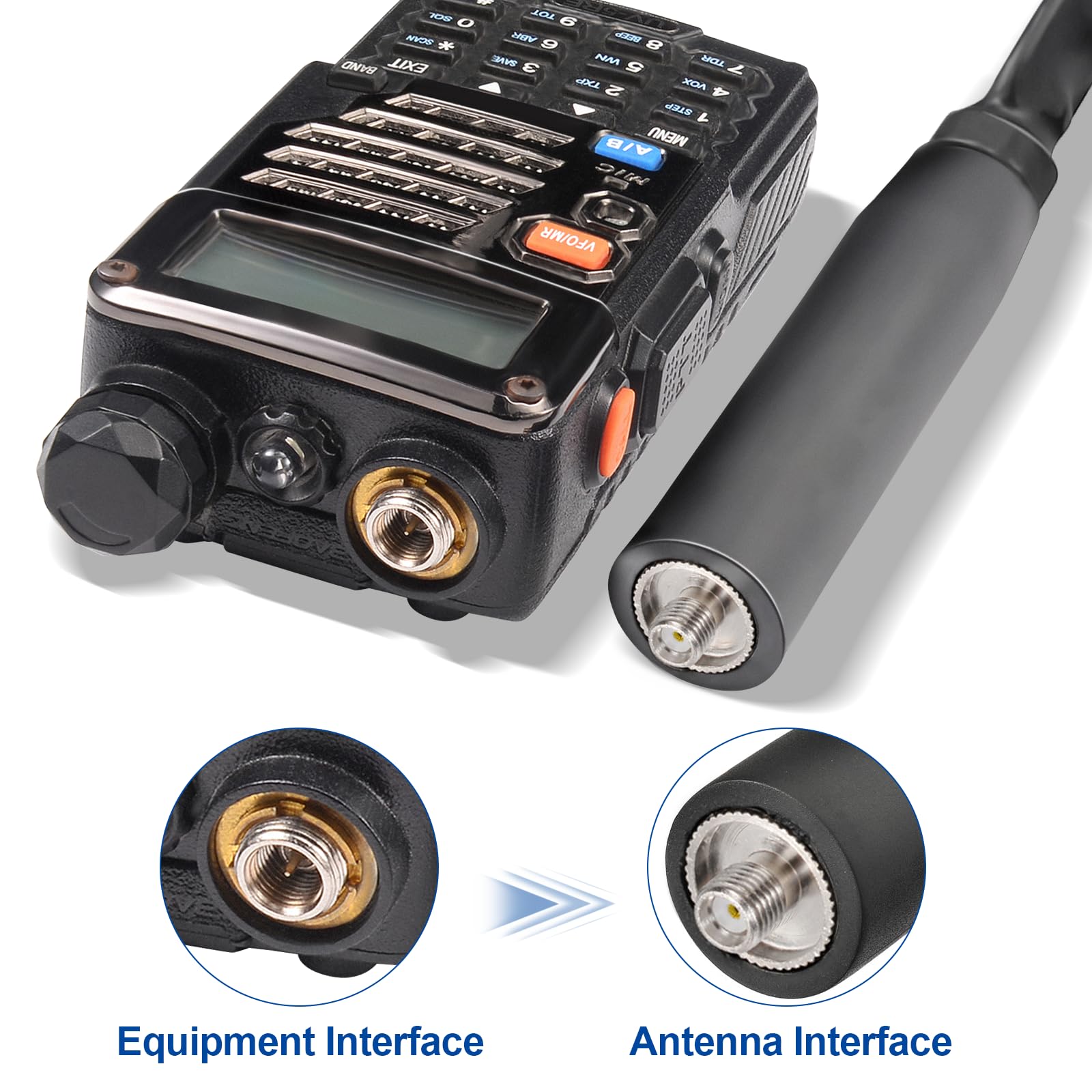 Bingfu Antenna VHF UHF Bibanda 136-460MHz Pieghevole 47.5cm SMA Femmina CS Tattico Camuffare per Baofeng UV-5R UV-82 BF-888S GT-3 BF-F8HP Wouxun HYT Radio a Due Vie Portatili