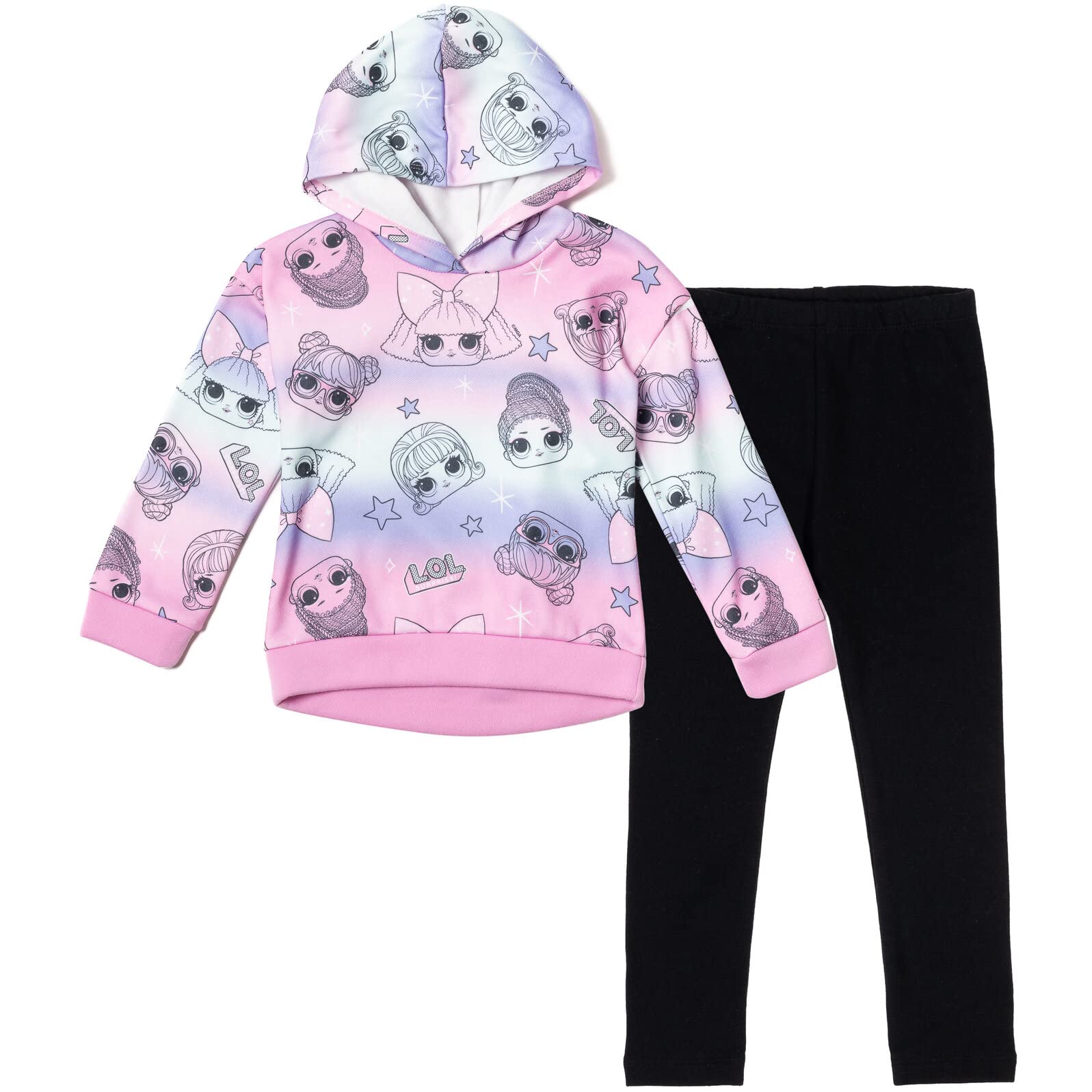 L.O.L. Surprise!Roller Sk8er Daring Diva Diva Girls Pullover Fleece Hoodie and Leggings Outfit Set Little Kid to Big Kid