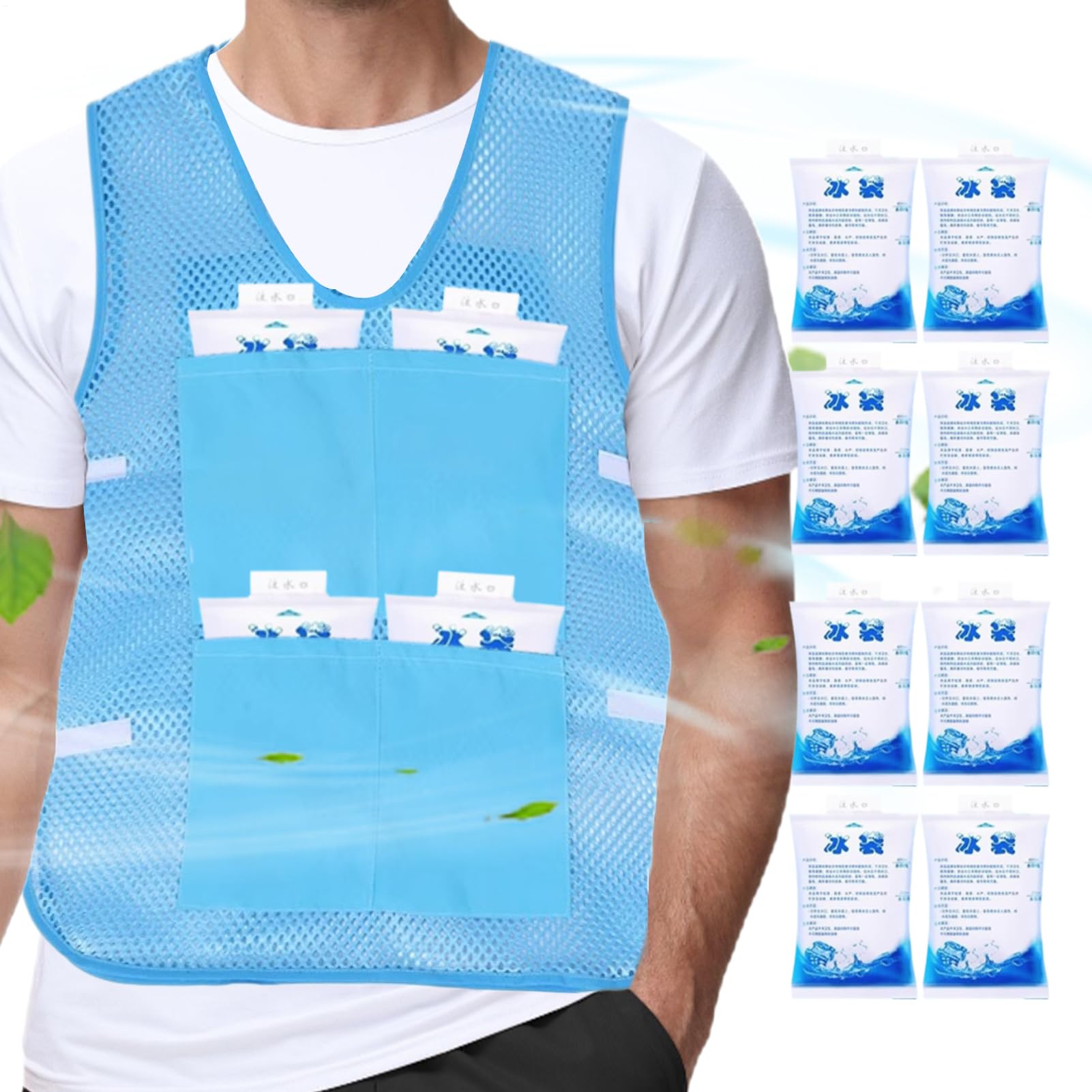 Chalecos refrigerantes, chaleco frío portátil unisex para adultos, ropa fría personal para trabajadores, deportes, viajes, día al aire libre, padre y papá