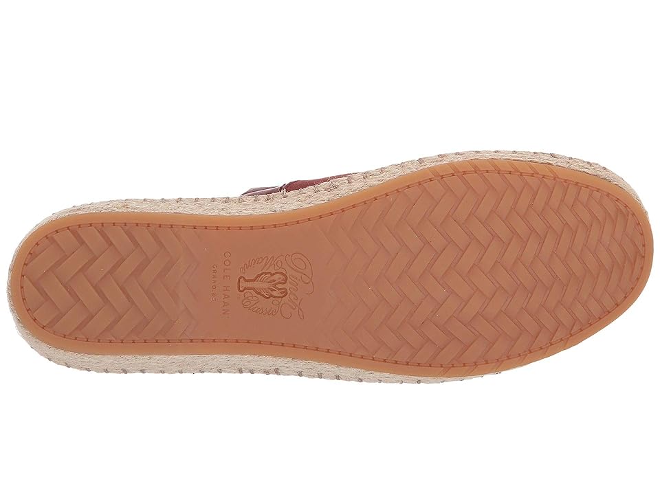 

Cole Haan Cloudfeel Espadrille Slide (Cherry Mahagony Nubuck/Cherry Mahagony Leather/Natural Jute/Gum) Women's Shoes, Brown