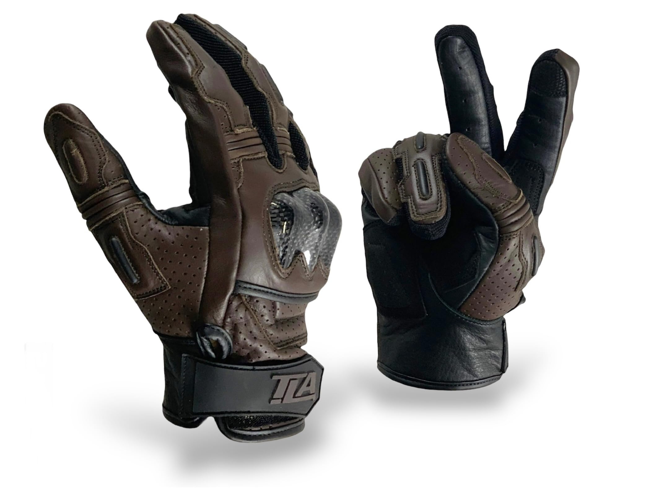 TLA NOX Motorcycle Leather Gloves, Knuckle Protection, CE Approved