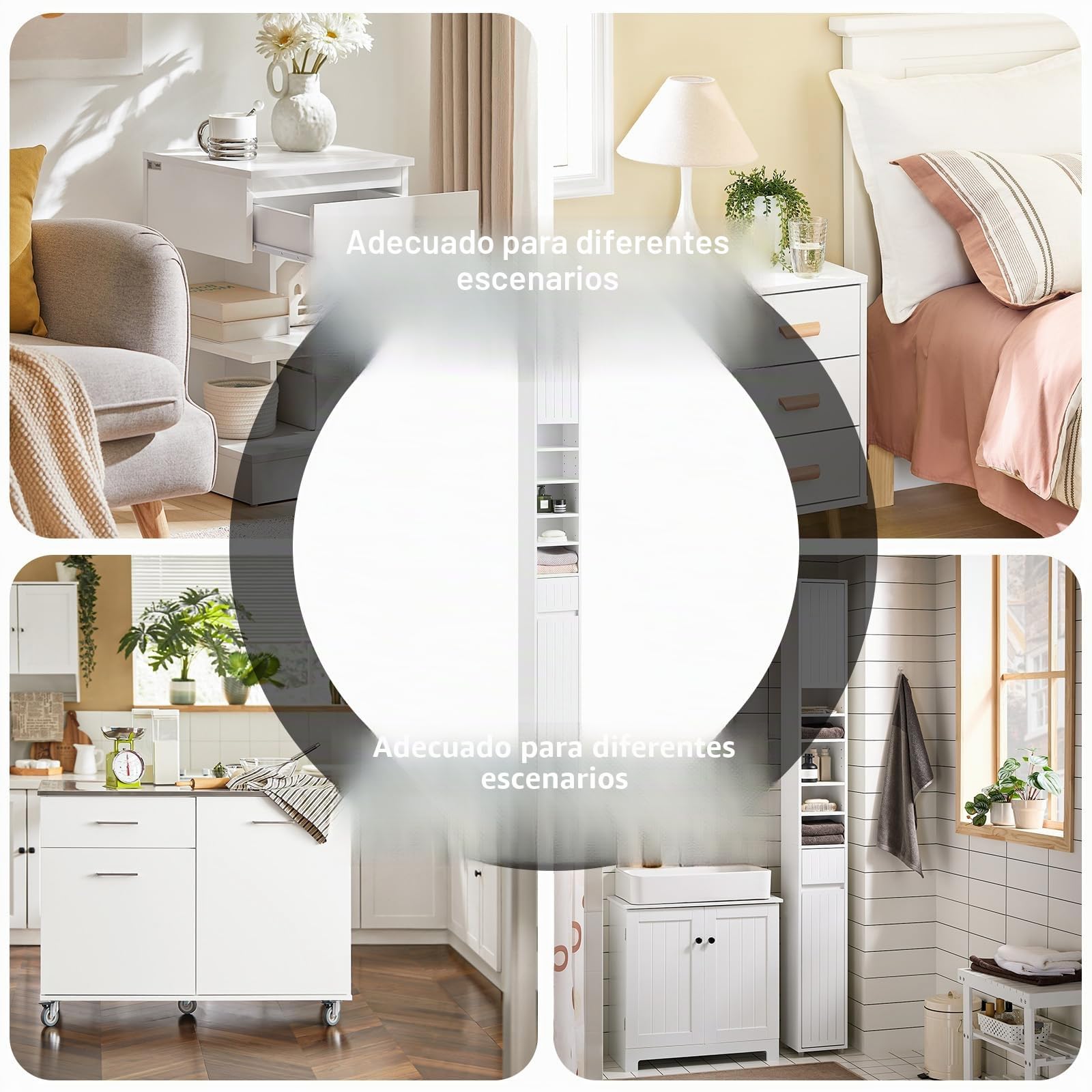 SoBuy Mueble Baño Alto Armario Baño Estrecho 20x180x20 cm Blanco | Mueble Baño Auxiliar, Armario Columna Baño con Puertas, Cajón y Estantes, Mueble Almacenaje Estrecho, BZR160-W