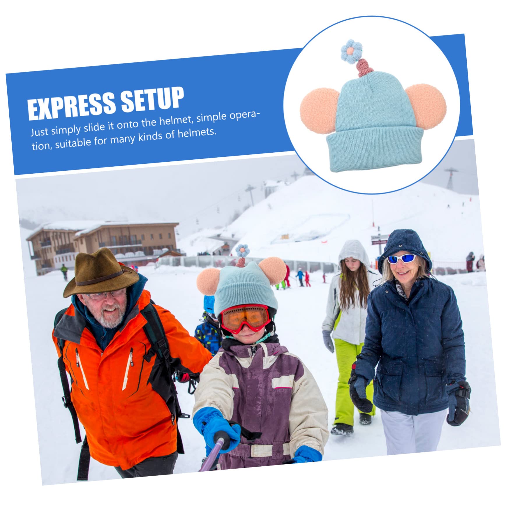 UPKOCH Couvre Casque de Ski Décoratif Cartoon Housse de Protection pour Casque de Ski Améliorez Style Pistes