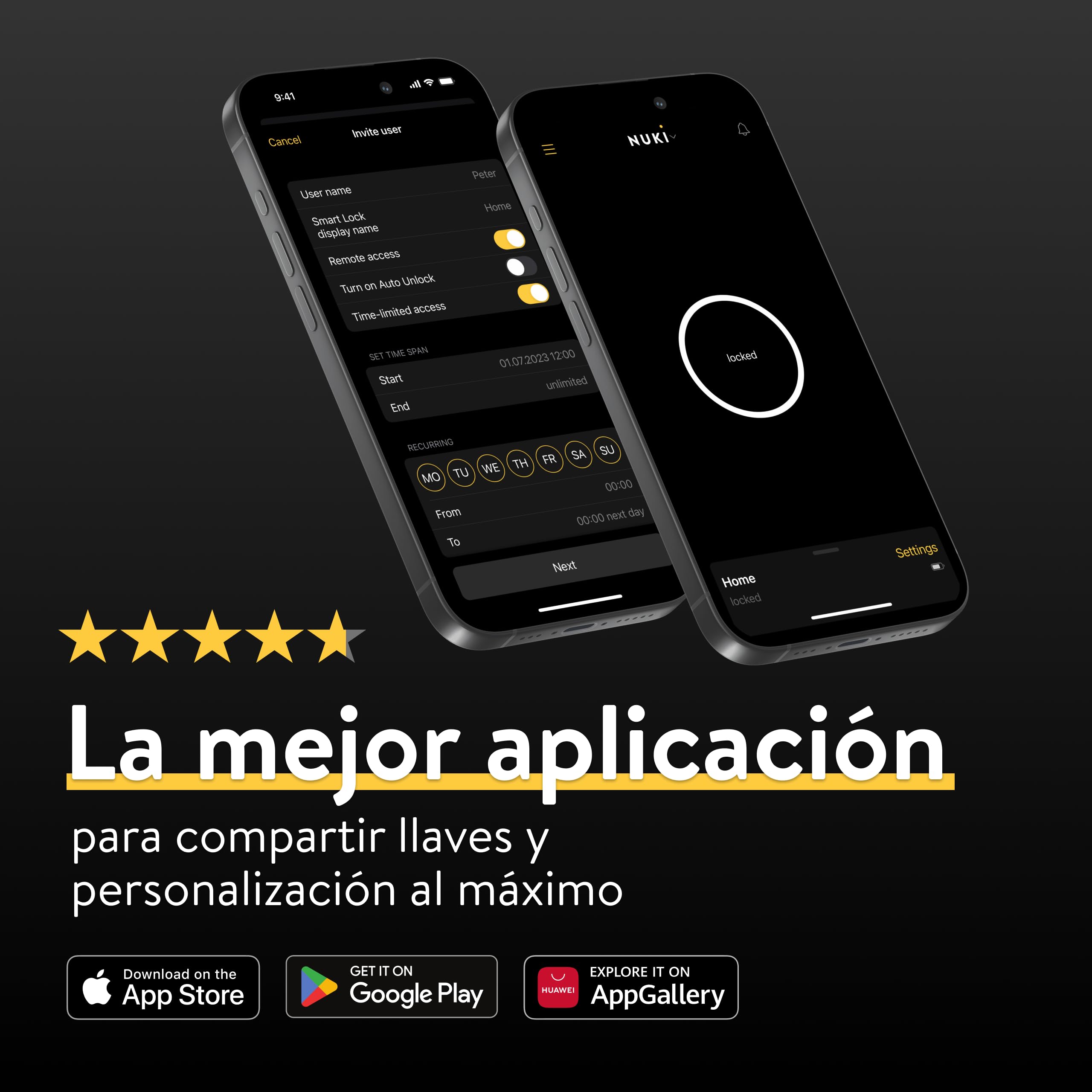 Nuki Smart Lock Ultra, cerradura electrónica von Bluetooth, WiFi & Matter, Integración sencilla en el Smart Home, Abrir la puerta con acceso remoto, con 3 modos de bloqueo diferentes