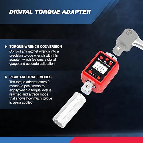 Miniatura 4 de Neiko 20743A Adaptador digital para torsión 3/4 pulgadas 147 Pies/737 libras Alarma auditiva