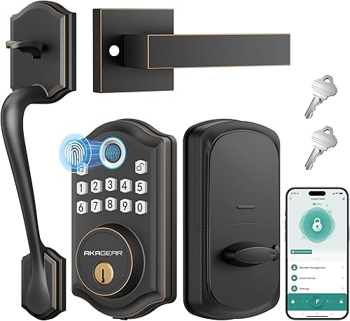 DS10 Pro - Cerradura de puerta de entrada sin llave con asa, juego de cerraduras inteligentes para puerta delantera, teclado electrónico, cerrojo de disponible en Yaxa Costa Rica