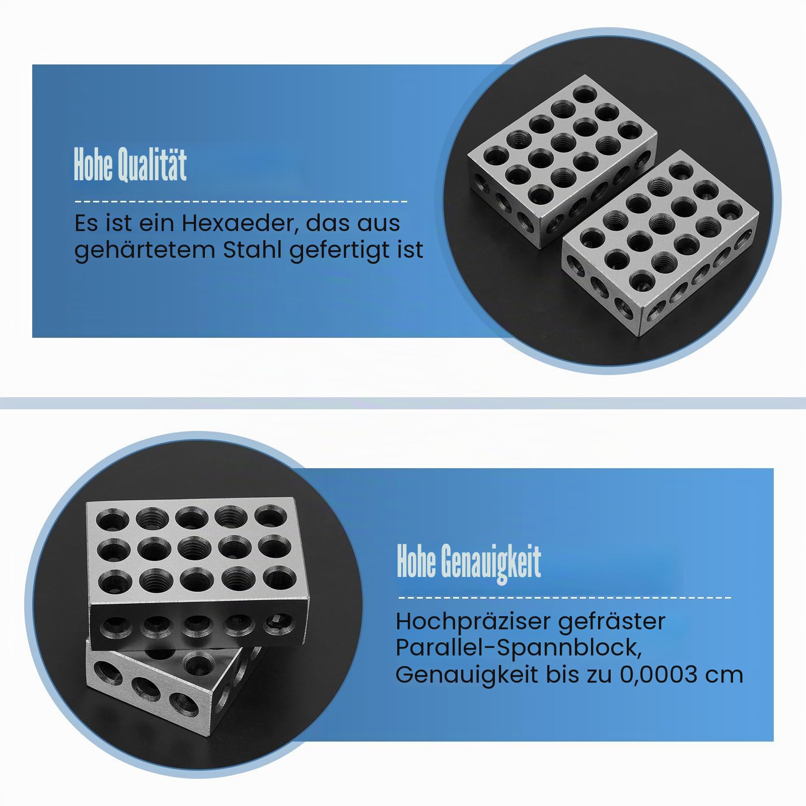 Präzisionsblöcke, Parallelblöcke, Parallelblöcke Metrische, Spannblöcke Metrisch, 1-2-3 Spannblöcke, präzisionsgehärteter Stahl 23-Loch-Spannblock 0,0001"Maschinist 123 Vorrichtung für Fräsmaschine