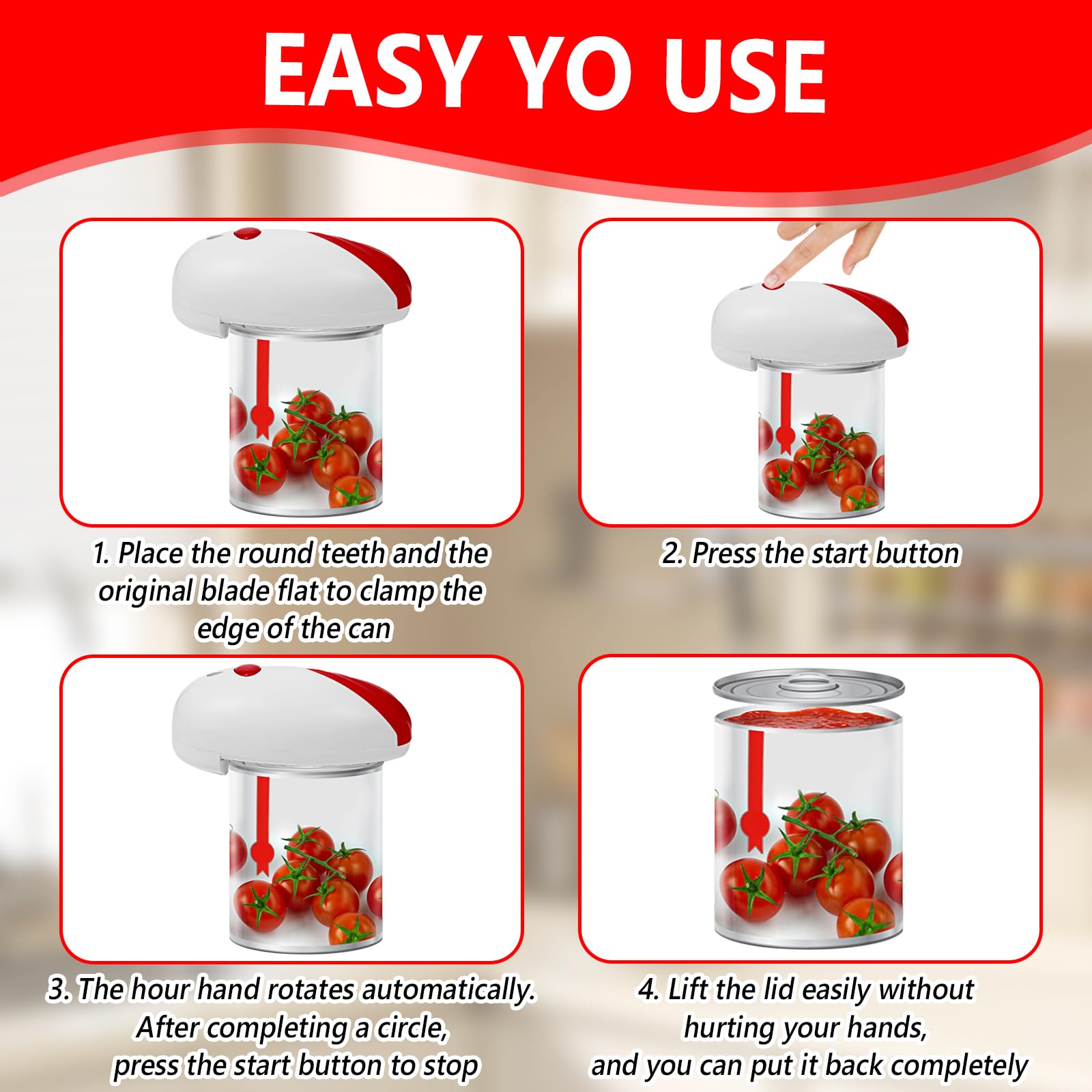 Amazon | 電動缶切り ワンタッチ 自動缶切り 高齢者向け 電池式