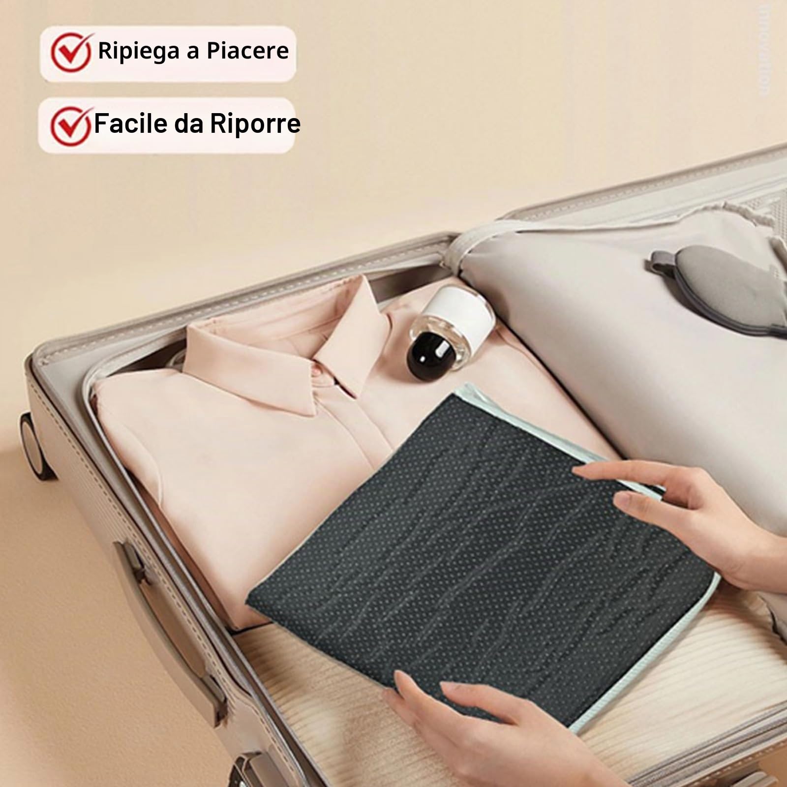 Telo per Stirare sul Tavolo con Cuscinetto in Silicone, Telo da Stiro per Tavolo con Design Innovativo a 6 Strati - Resistente al Calore e Portatile(Size:55 * 31in/140 * 80cm)