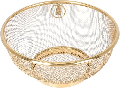 Toyvian Fine Mesh Stainless Steel Colander Basket Strainer for Rice Washing and Vegetable Draining Kitchen Strainer with Ultra-fine Mesh for Sifting