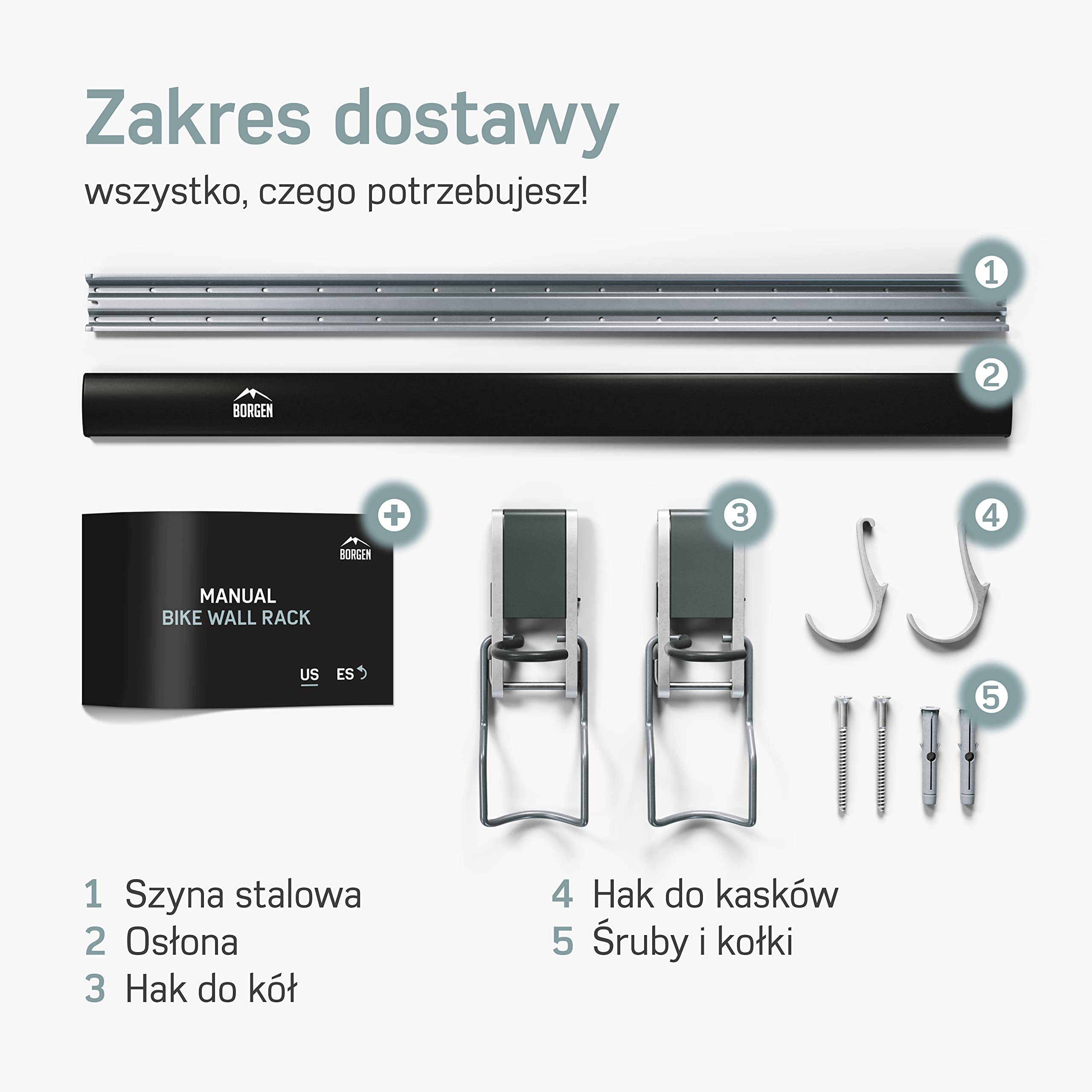 Borgen uchwyt ścienny do roweru Pionowy odpowiedni do wszystkich rowerów, np. roweru elektrycznego, roweru górskiego, roweru wyścigowego, bezstopniowo regulowany, uchwyt ścienny do roweru