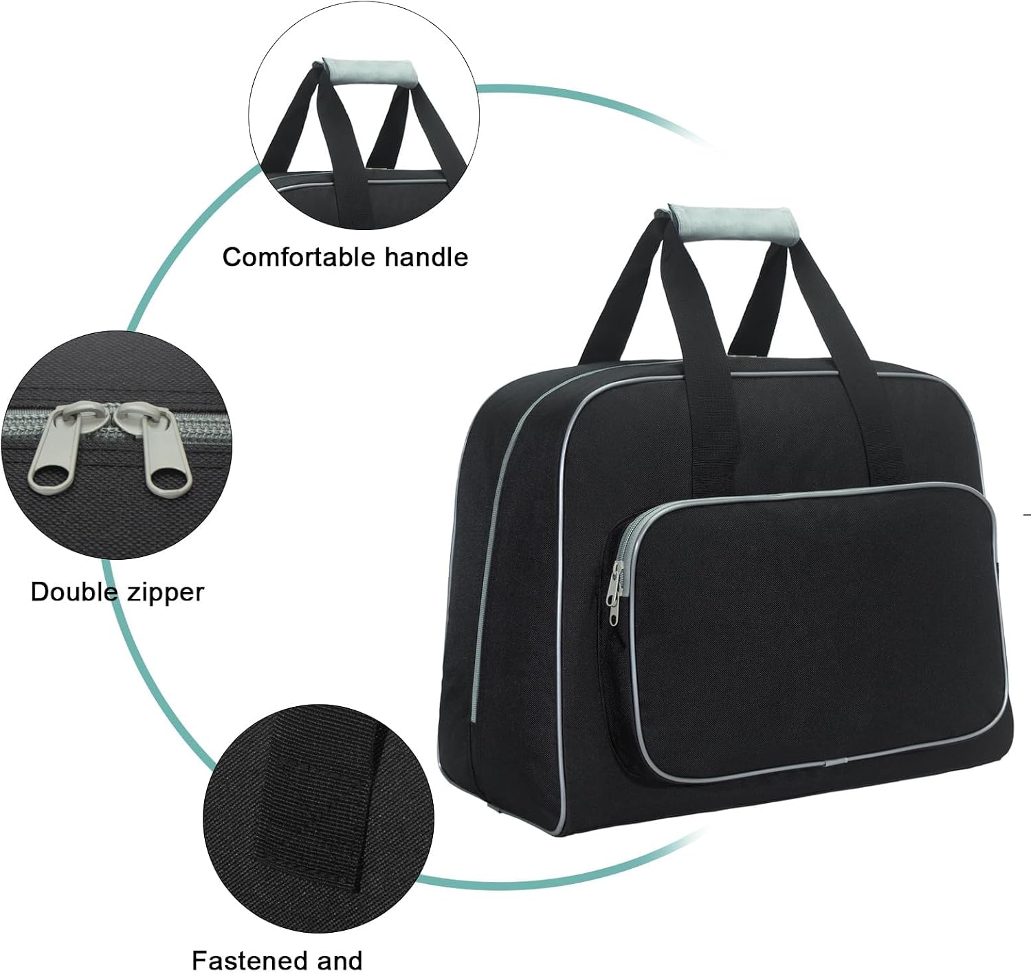 Portable Sewing Machine Carrying Case Strong Travel Friendly Design Spacious Storage For Tool Thread Scissors Home Sewing Tool Organizers Box