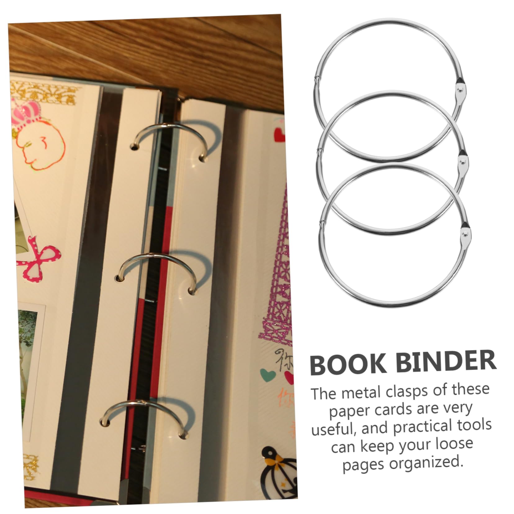 Lurrose 36pezzi Rilegatura Metallici Riutilizzabili Per Album Fotografico e Scrapbooking Per Documenti Organizzazione Sciolti