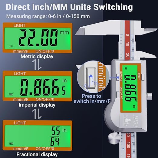 Calibrador digital Preciva de acero inoxidable 6 pulg miniatura 3