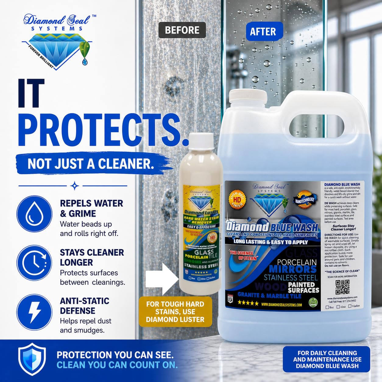 Diamond Blue Repellent Cleaner & Wash Direct from the manufacturer - 1 Gallon by Diamond Seal Systems