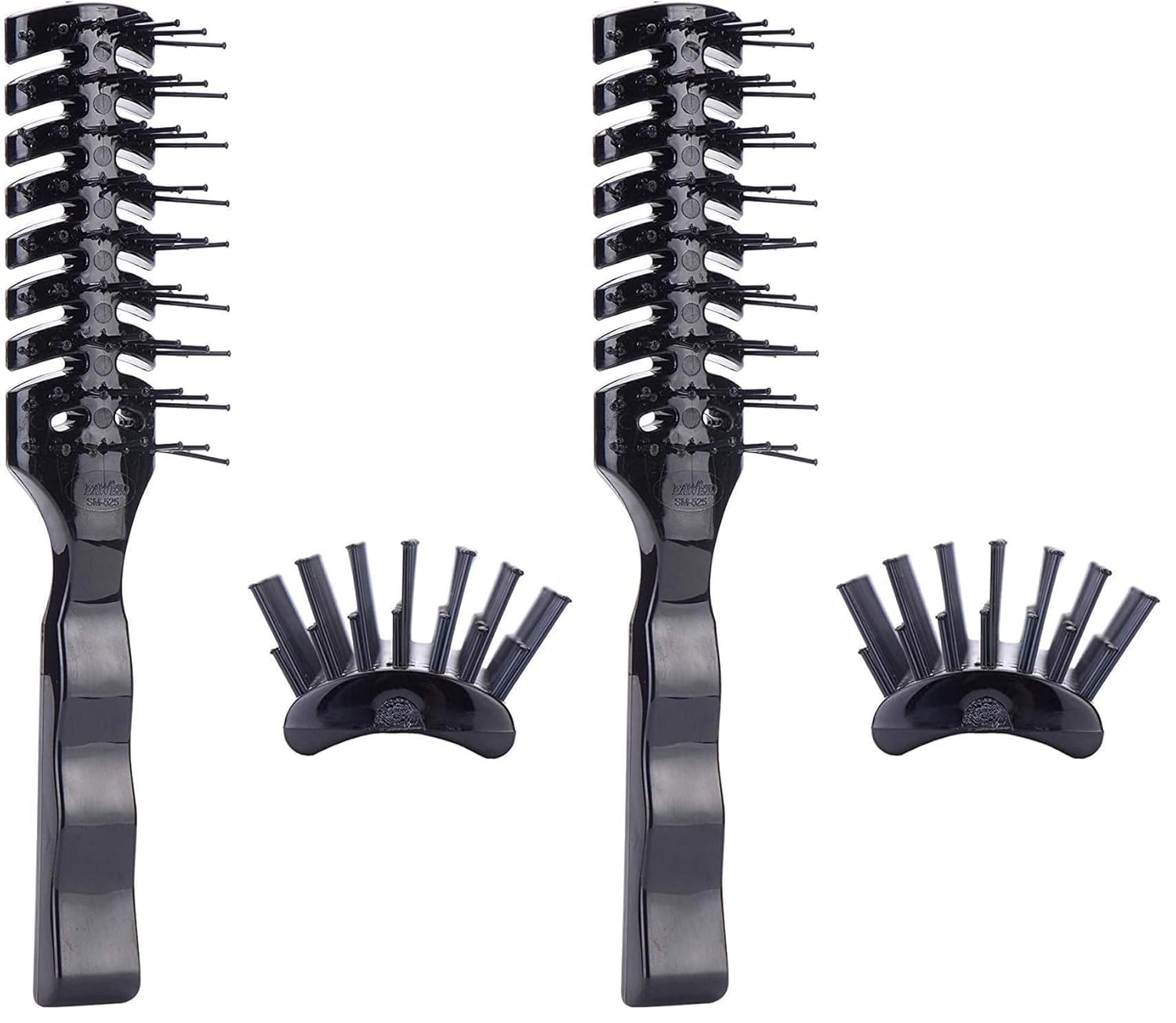 Mens Vented Hair Brush for Blow Drying, Anti Static Vent Hairbrush for Styling Fine, Curly, Wavy, Wet or Dry Hair (Pack of 2)