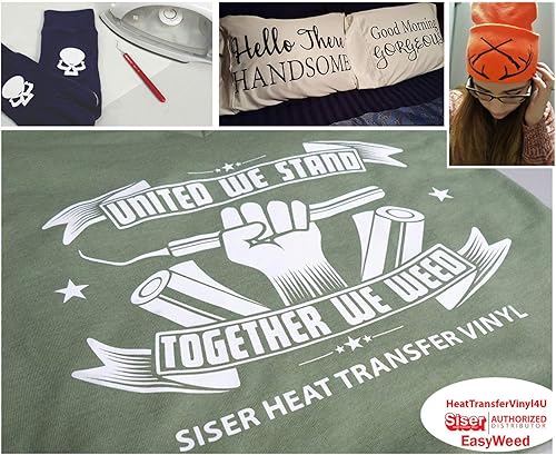 Miniatura 3 de Siser EasyWeed - Vinilo de transferencia de calor para planchar, hoja de 20 x 12 pulgadas (turquesa) compatible con Siser Romeo/Juliet y otros