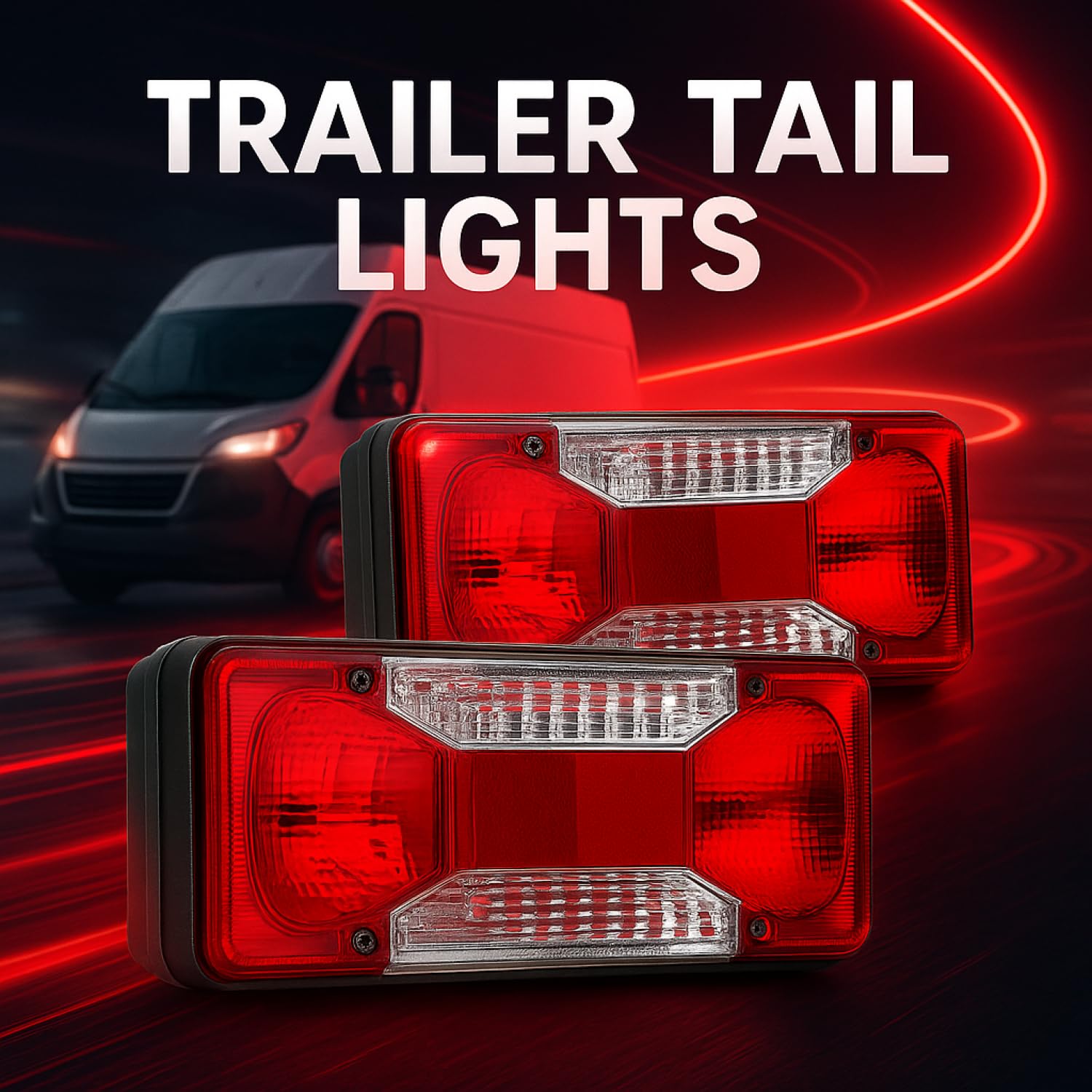 Fanali Posteriori Per Camion Iveco Daily, Peugeot Boxer, Citroen Jumper, Fiat Ducato - 2 Pezzi, Impermeabili IP67