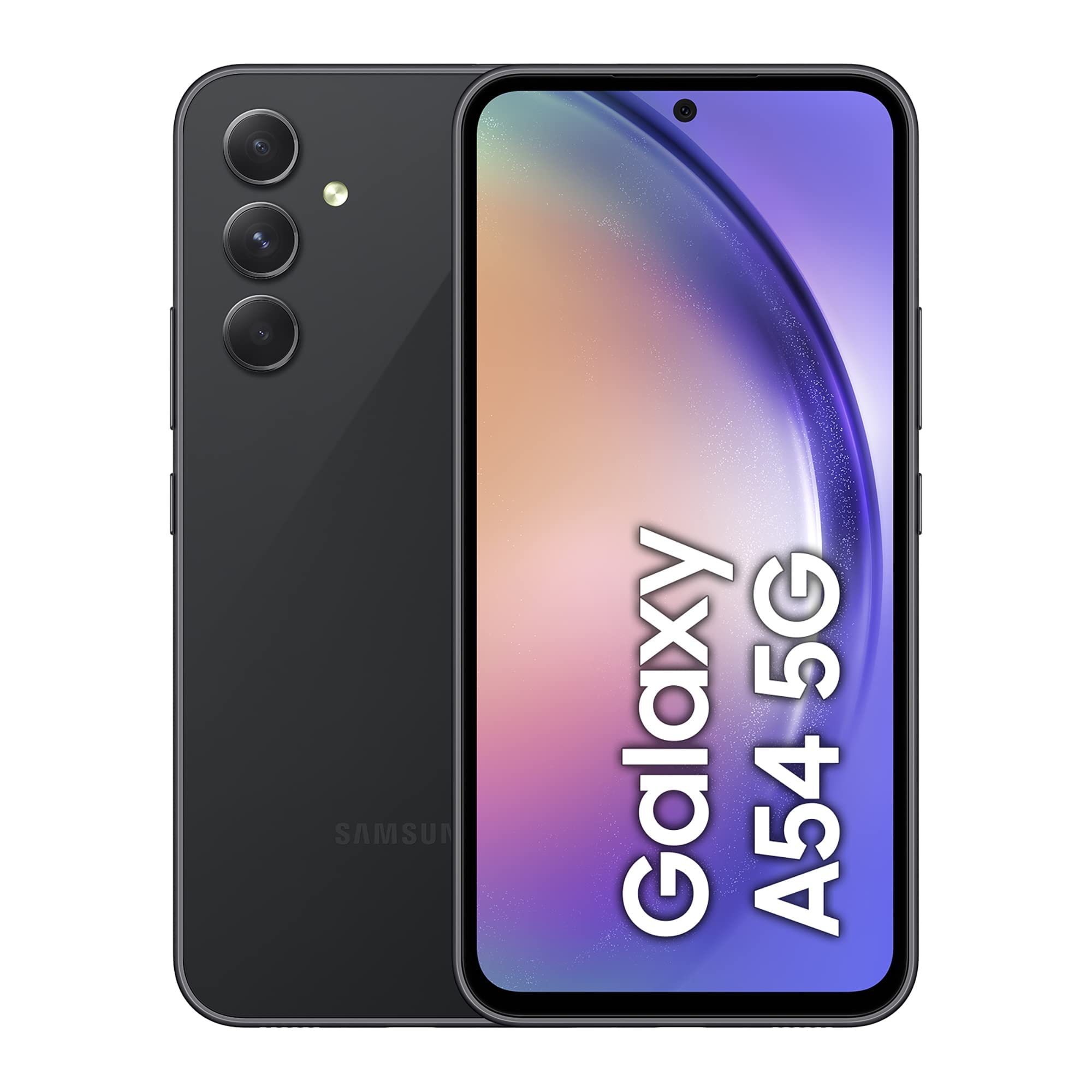 Samsung Galaxy A54 5G, Android Smartphone, 6.4 inch Dynamic AMOLED Display, 5000mAh Battery, 256GB / 8GB RAM Mobile Phone in Amazing Graphite - 256 GB - graphite