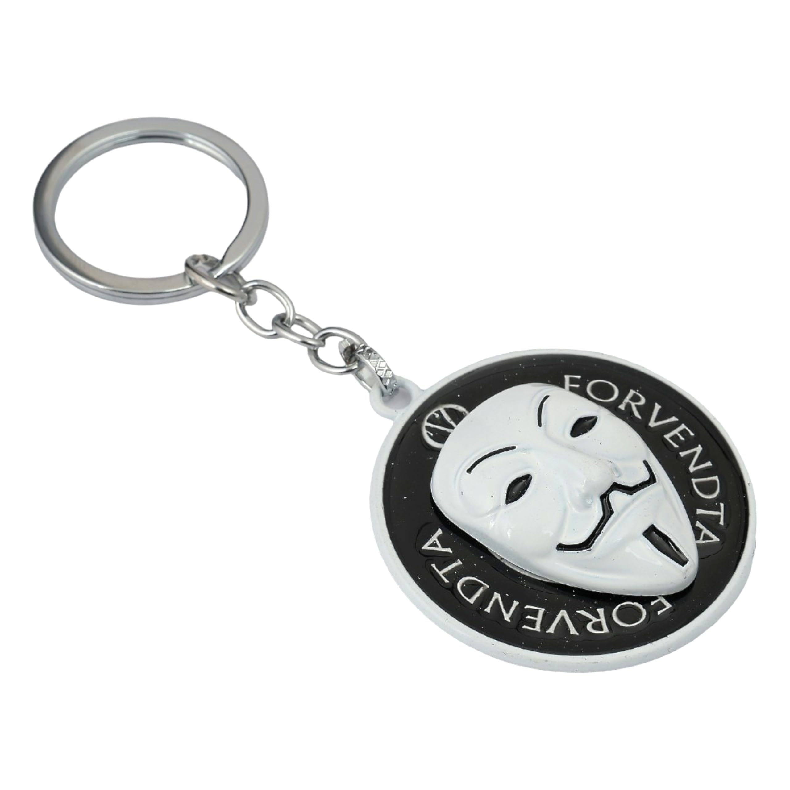 Daiyamondo Anime Silver Rotating Spinning Metal Keychain | Perfect for Anime Lovers | Key Ring for Car Bikes | Keychain for Boys (Dark Vend)