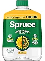 Spruce Weed Killer Refill - Versatile Weed & Grass Killer₂ for Flower Beds, Driveways & Mulch Beds - No Pour, No Mix, No Mess Refill - Kills Dandelions, Crabgrass & More (64 Oz)