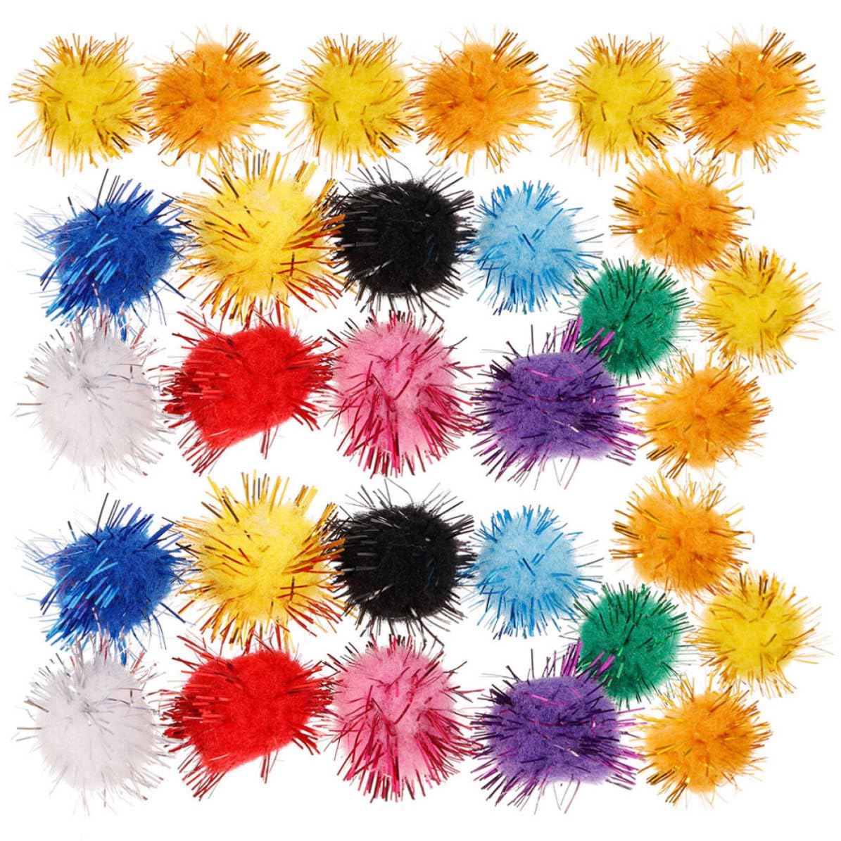 SEWACC 5000 Stück Bunte Dekorative Pompons aus Polypropylen 1,5cm Weiche Textur Einfache Kombination für Selbstgemacht Dekoration und Bekleidungszubehör Zufällige Farbe