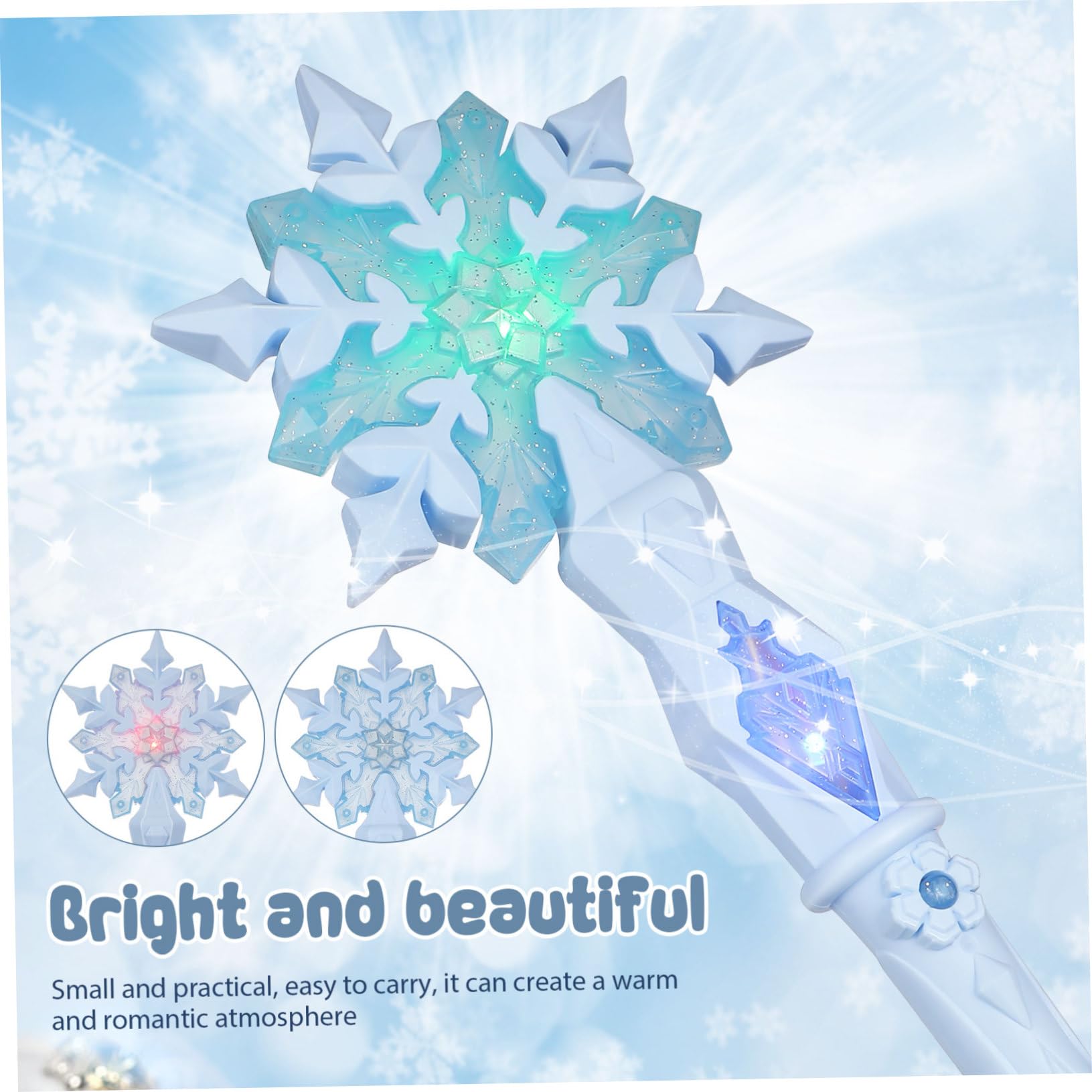 Varita Mágica Destellante para Luminoso de Fiesta con Luz LED Decoración Atmosférica para y Cumpleaños Juguete Seguro y Duradero Color Azul Degradado