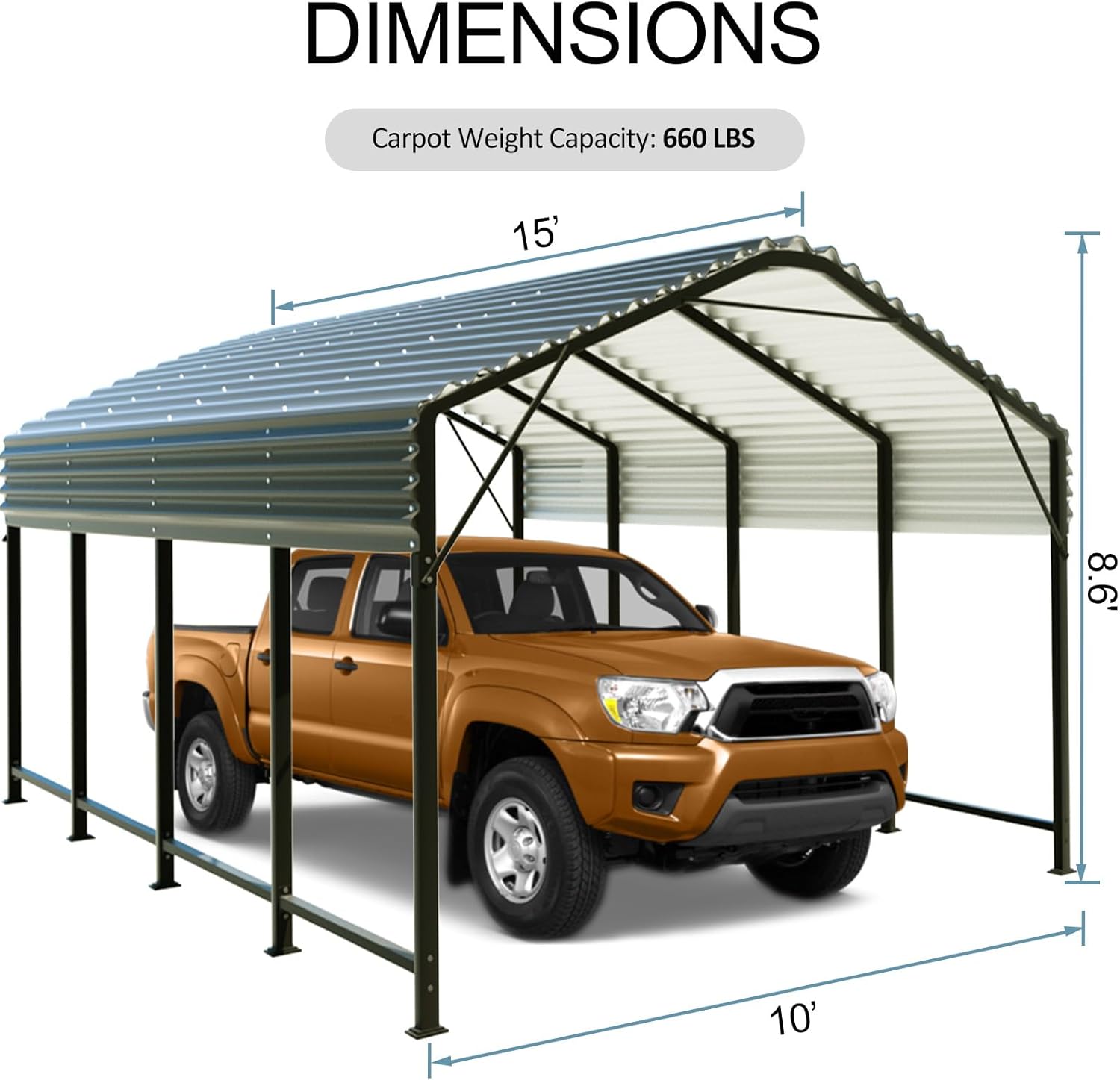 Metal Carport 12x20 FT, Heavy Duty Carport with Galvanized Steel Roof and Updated Frame Structure, Car Shelter for Car, SUV, Boats and Truck Metal Carport 12x20 FT, Heavy Duty Carport with Galvanized Steel Roof and Updated Frame Structure, Car Shelter for Car, SUV, Boats and Truck