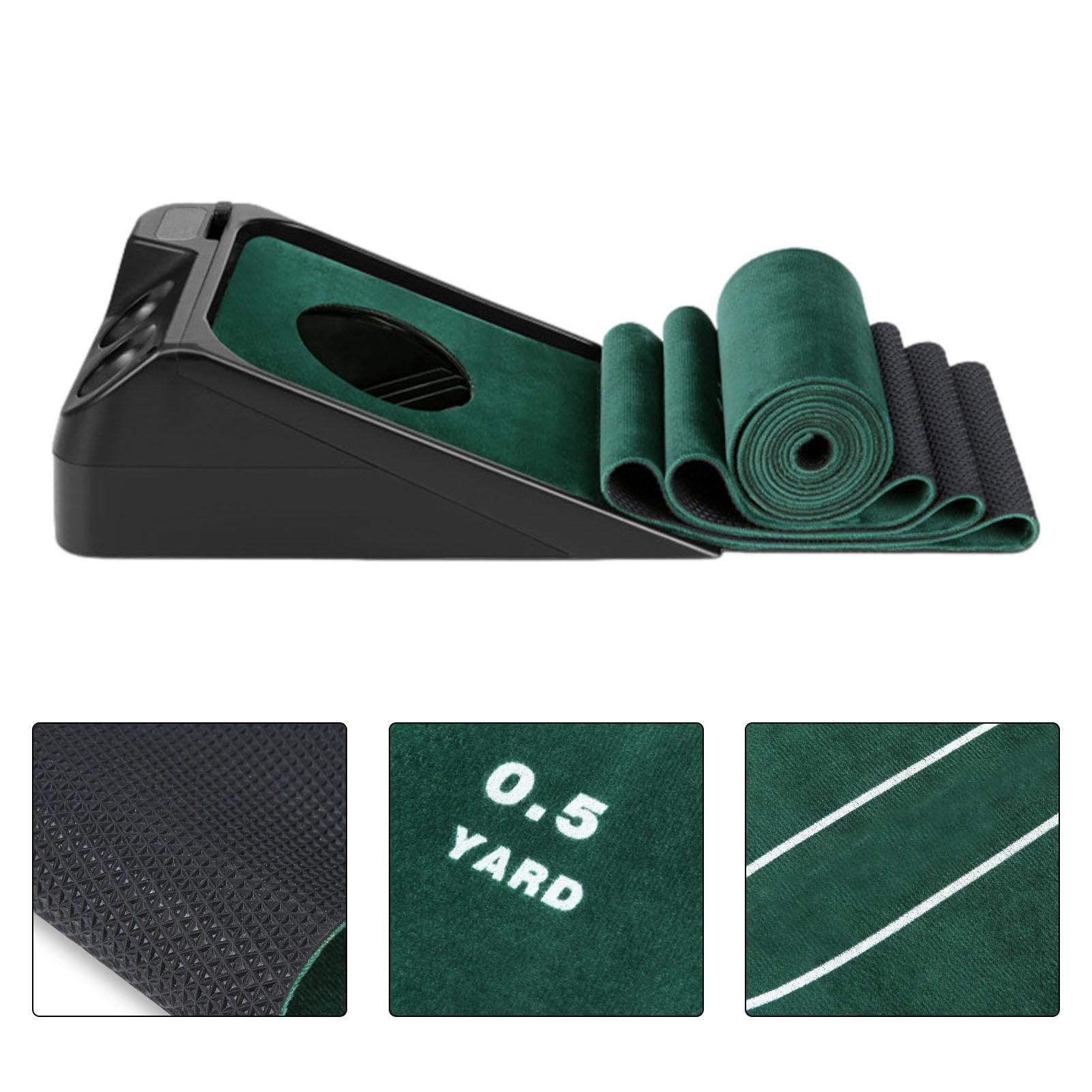 Putting Track Putting Trainer, Elektrische Putting Track und Tutor Trainingshilfe mit Ballrückführung, Leichter Golftrainer Golfzubehör für Enthusiasten Männer Frauen | Trainingshilfe mit Ballrückführung, Leichter Golftrainer Golfzubehör für Enthusiasten