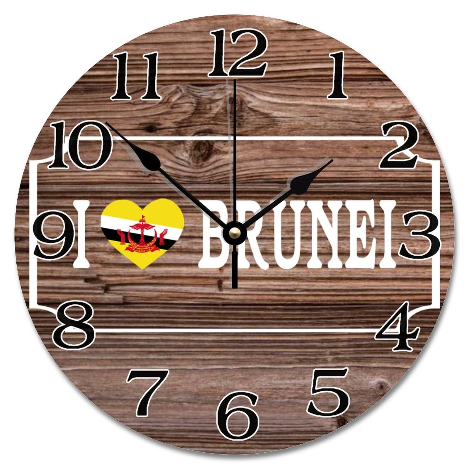 Horloge murale silencieuse pour une décoration d'intérieur rustique de chambre à coucher