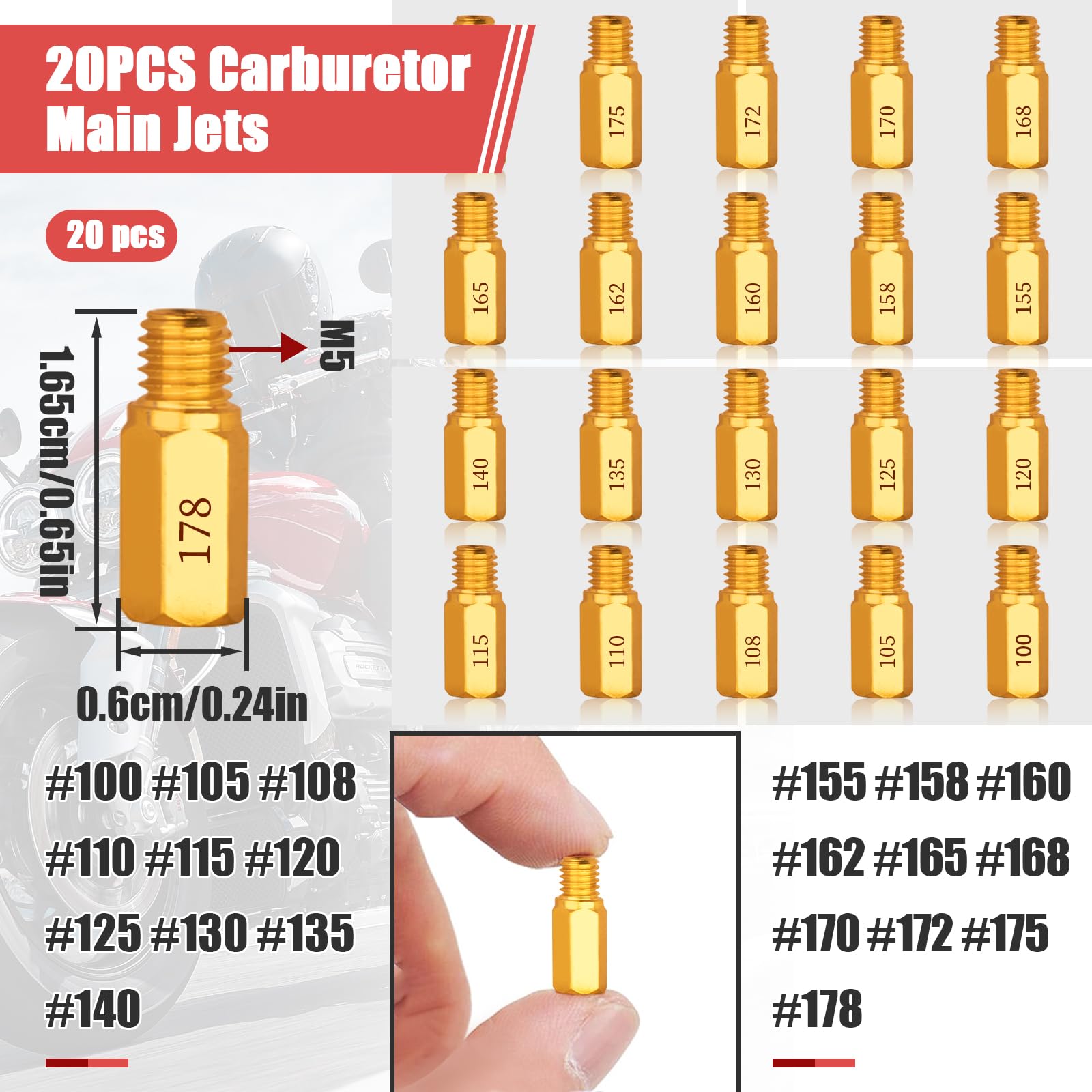 Amazon.com: 40 Pcs Carburetor Main Jet Slow Pilot Jet Kit