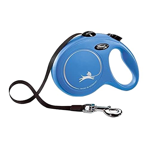 Flexi - New Classic - Correa de cinta L de 16 pies (5 m), azul, multi
