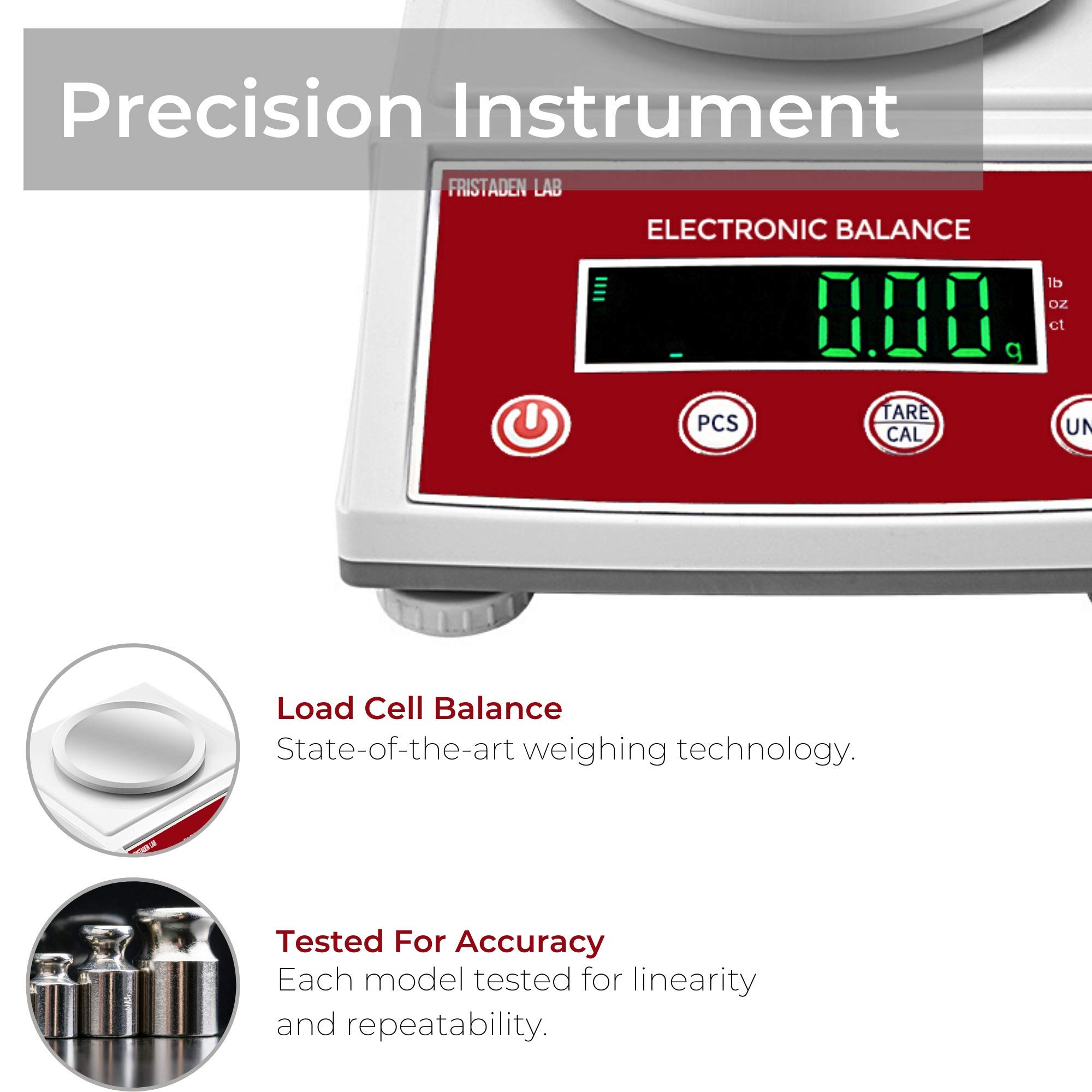 Buy Fristaden Lab Scale 1000g x 0.01g Precision Balance Upgraded
