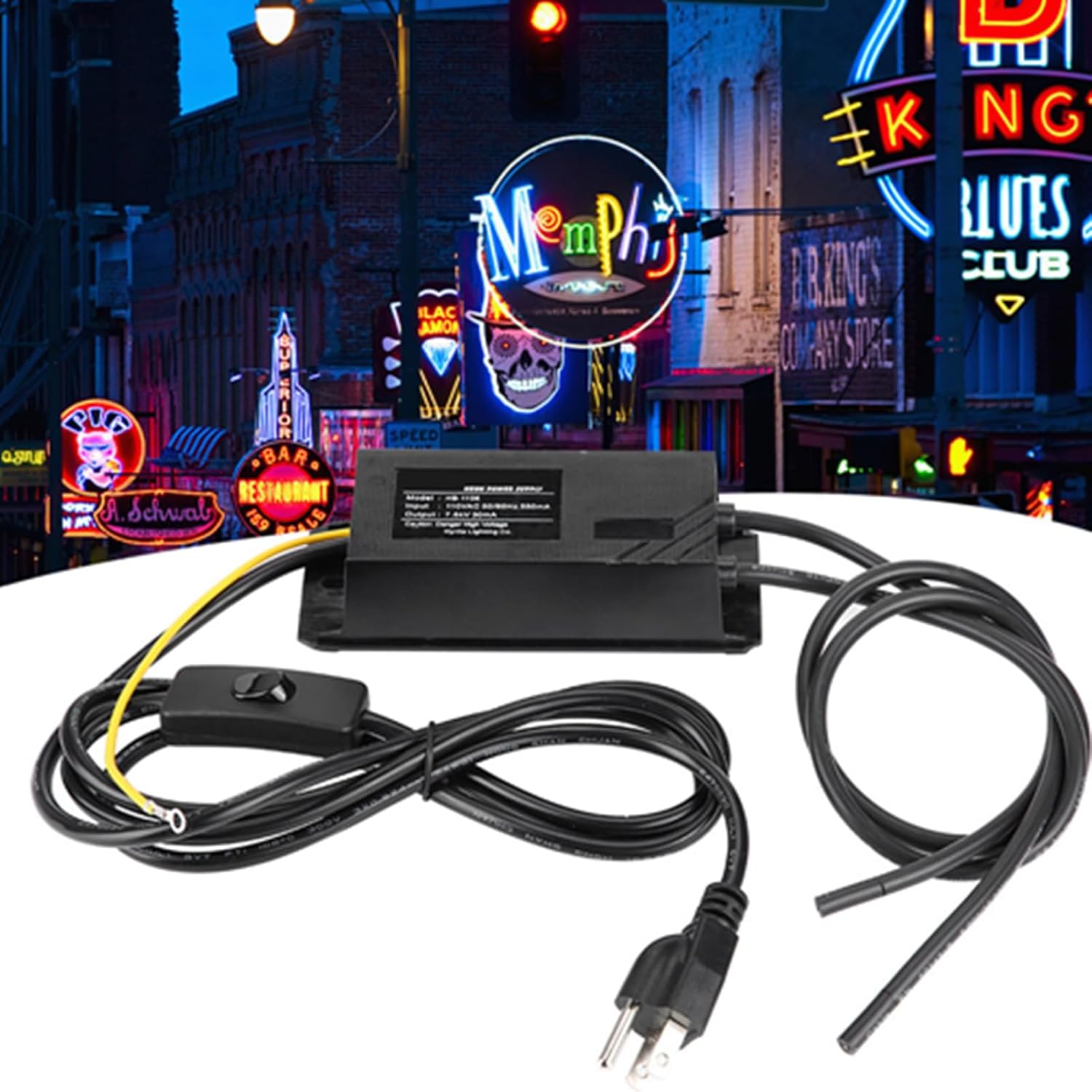 7.5KV 30mA Neon Electronic Transformer Power Converter Rectifier 110V US Plug Neon Lights Signs Power Supply