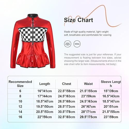 Miniatura 7 de YiZYiF Disfraz de piloto de carreras para niños y niñas, con estampado de tablero de ajedrez, para Halloween, juego de rol