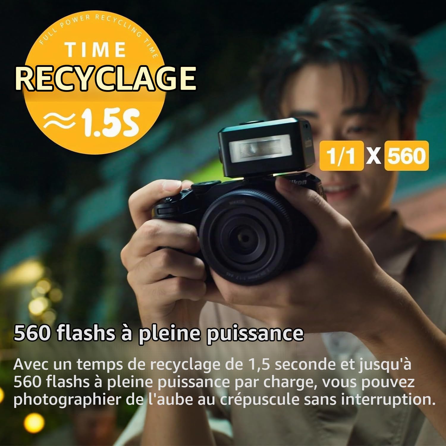 GODOX IT30PRO O Flash Appareil Photo, IT30PROO IT30 Pro O TTL HSS 1/8000s Flash, Compatible avec Olympus E-M1 Mark III, E-M5 III, E-M10 III, E-M10 IV, Panasonic GH5 II, GH6, G9, G95, G90