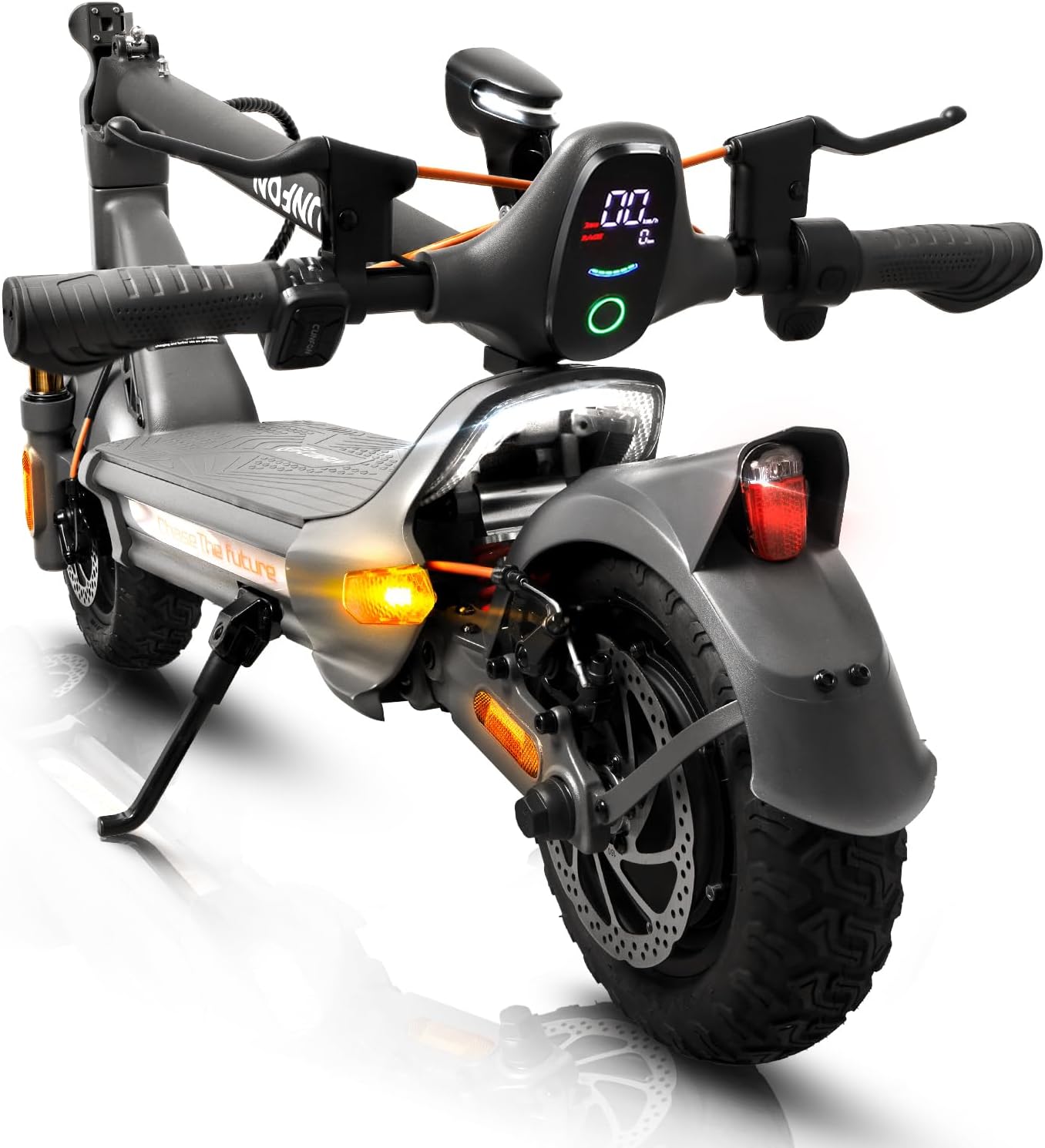 Cunfon RZ800 Electric Scooter: 31 MPH Top Speed, 50-Mile Range, 1200W Off-Road Motor, Dual Brakes, APP Control