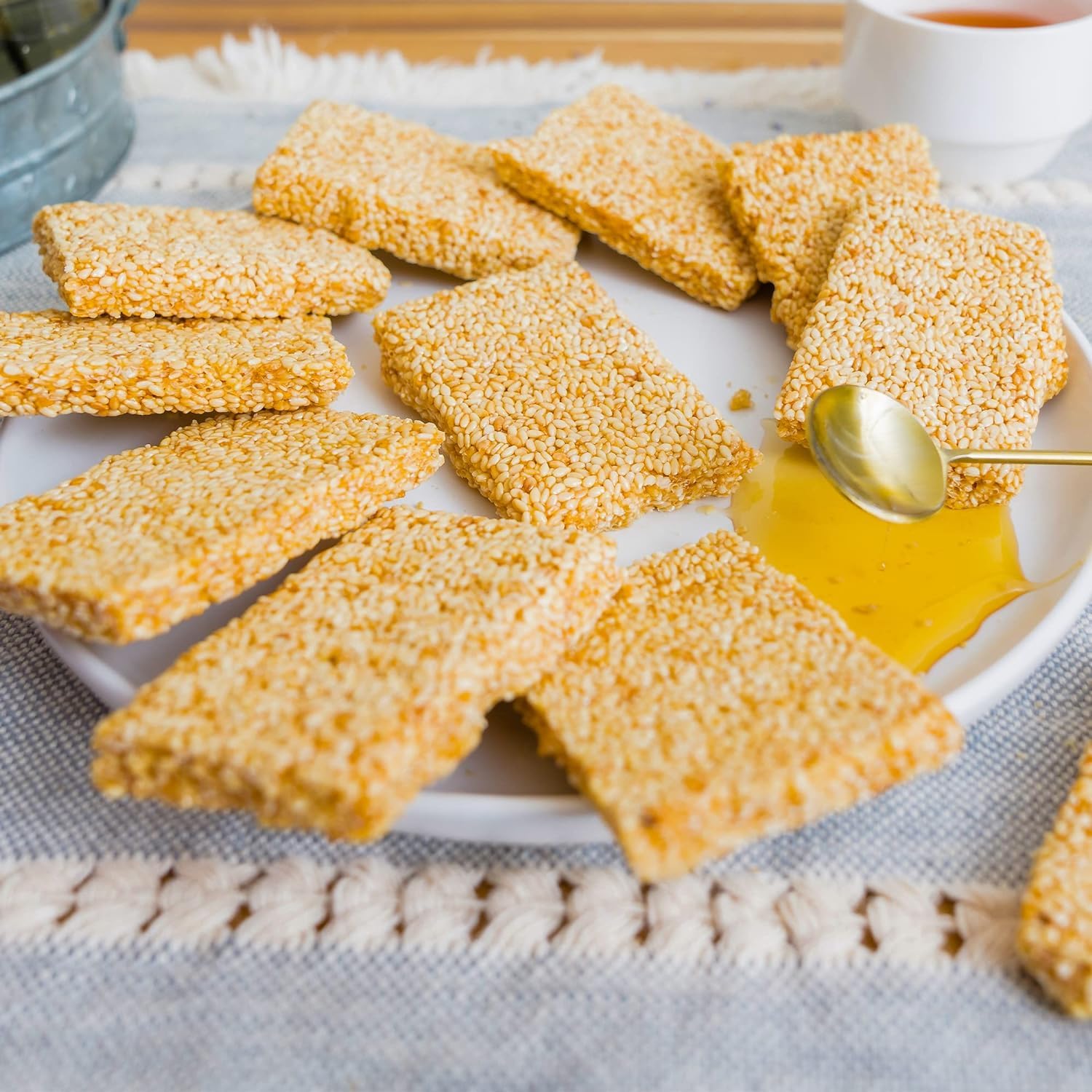 NY Spice Shop Sesame Candy Snack Bar - 3 Pound Sesame Snacks Honey Candy - Healthy Crunchy Energy Bars - Nut Brittle Candies Bars - Crunchy Sweet Snack Candies Pack