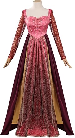 Womens Cosplay Witch Dress Halloween Plus Size Costume Pink Suit Full Set Outfit for Girls