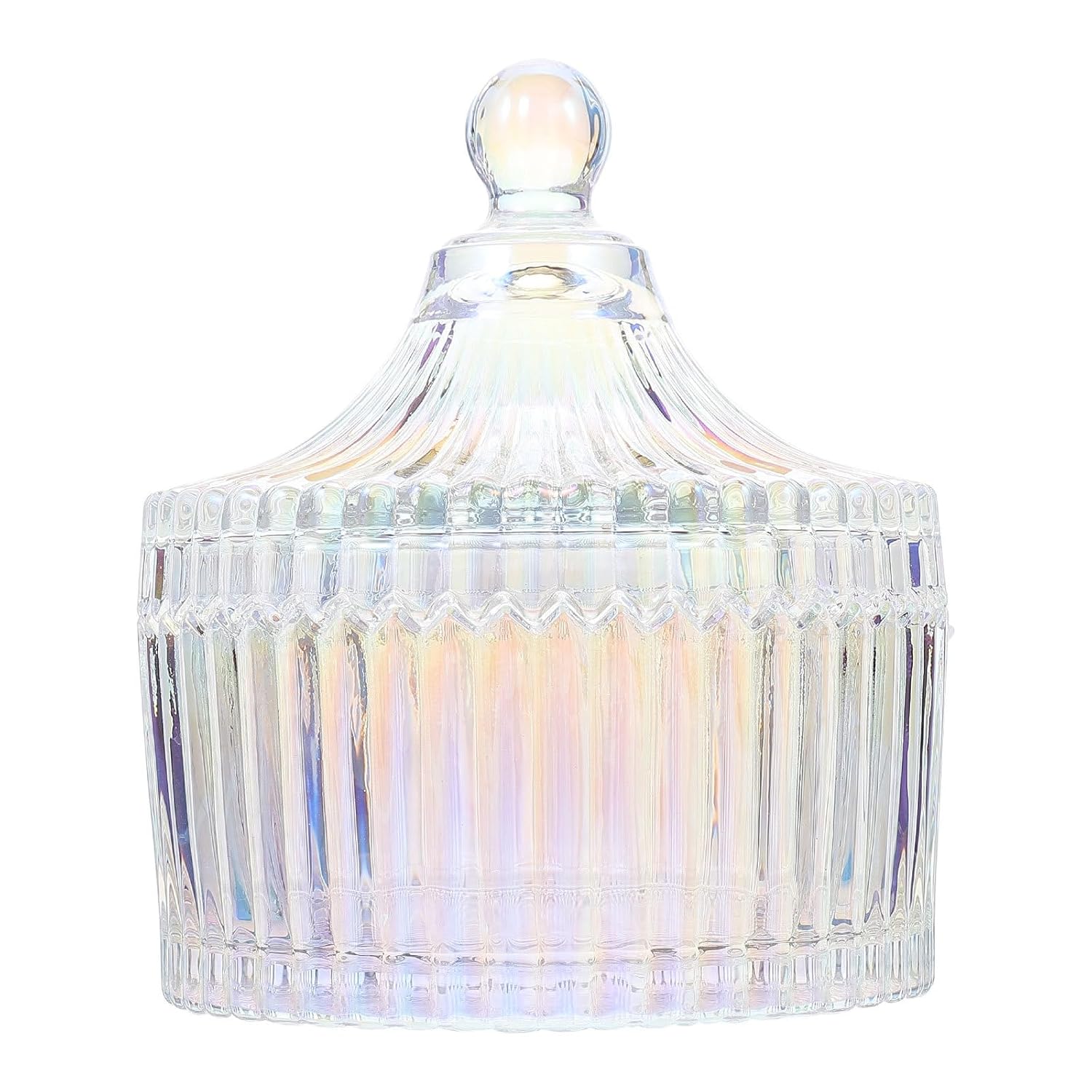 Glass Nail Art Candy Jar with Lid Small Colorful Manicure Liquid and Powder Mixing Cup for Acrylic Nail Tools Storage