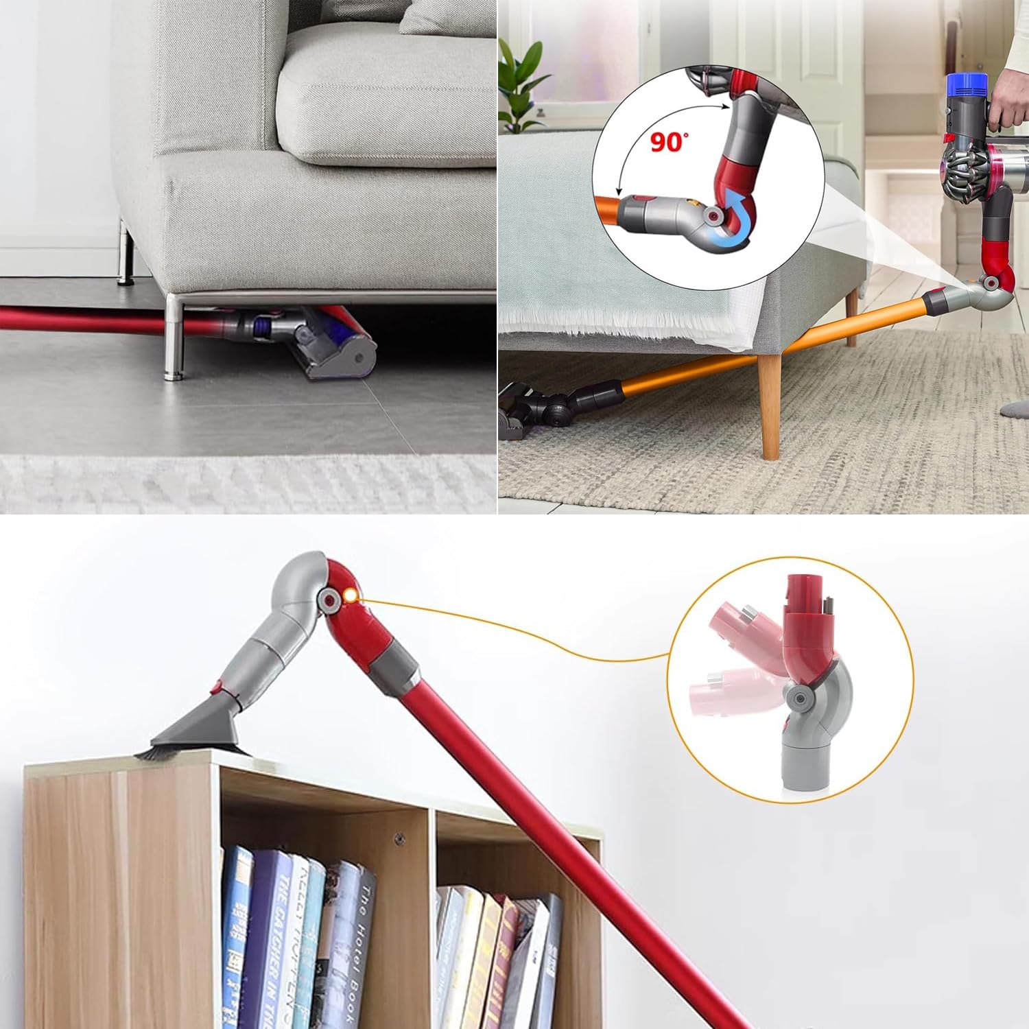 Fictezlove Adaptador de liberación rápida para Dyson V7, V8, V10, V11 y V15 Aspiradora, Adaptador Flexible de Bajo Caudal — view 5