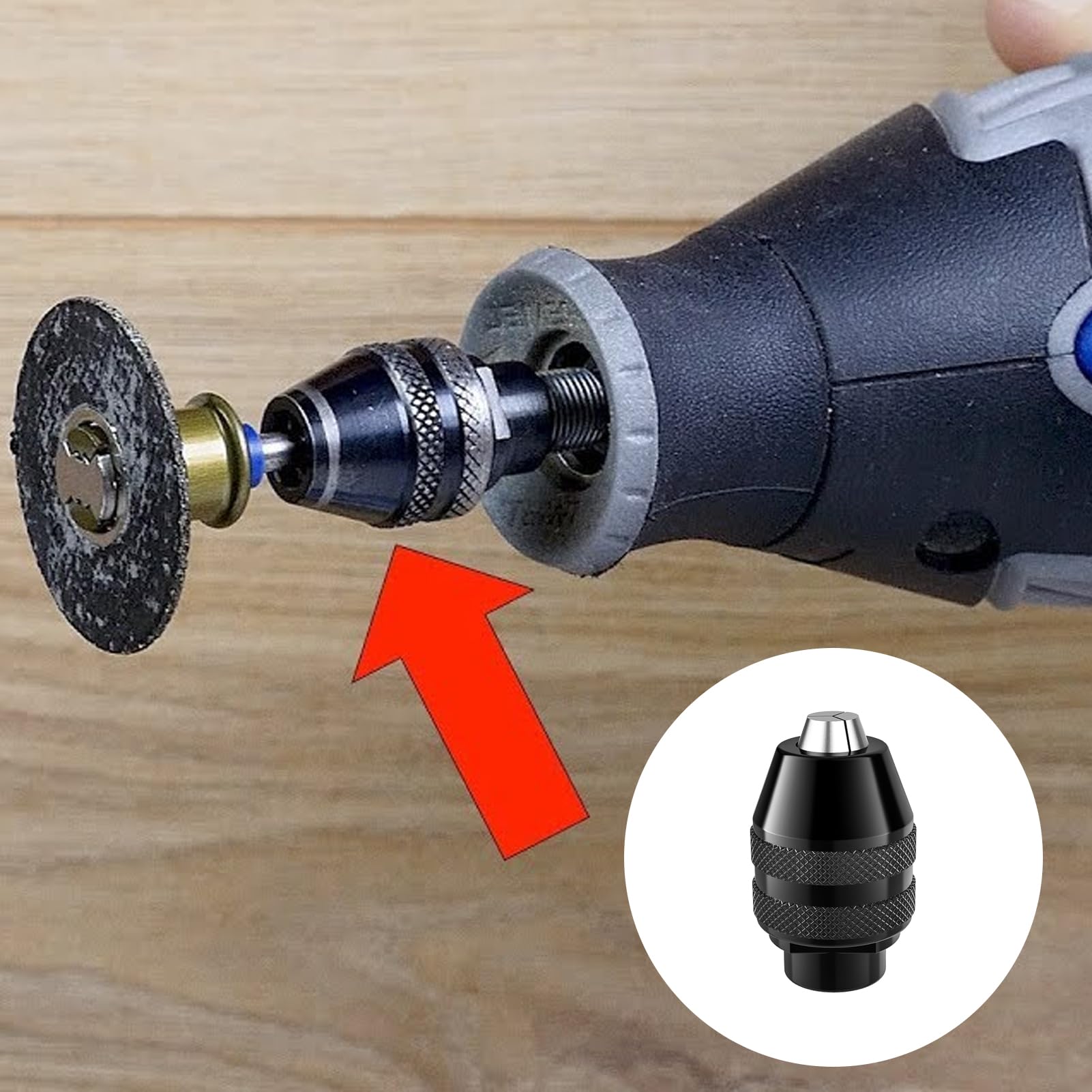 4486 Mandrino per Applicabile a per Dremel,mandrino sds,mandrino trapano mandrino per avvitatore mandrino a sgancio rapido per ricambio 1/32-1/8,mandrino a tre punte,accessori per trapano per