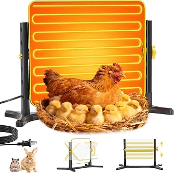 Brooder Plate for Chicks, 50–158℉ Chick Heat Plate with Smart Thermostat, UL Certified Radiant Heating Panel Brooder Heater,